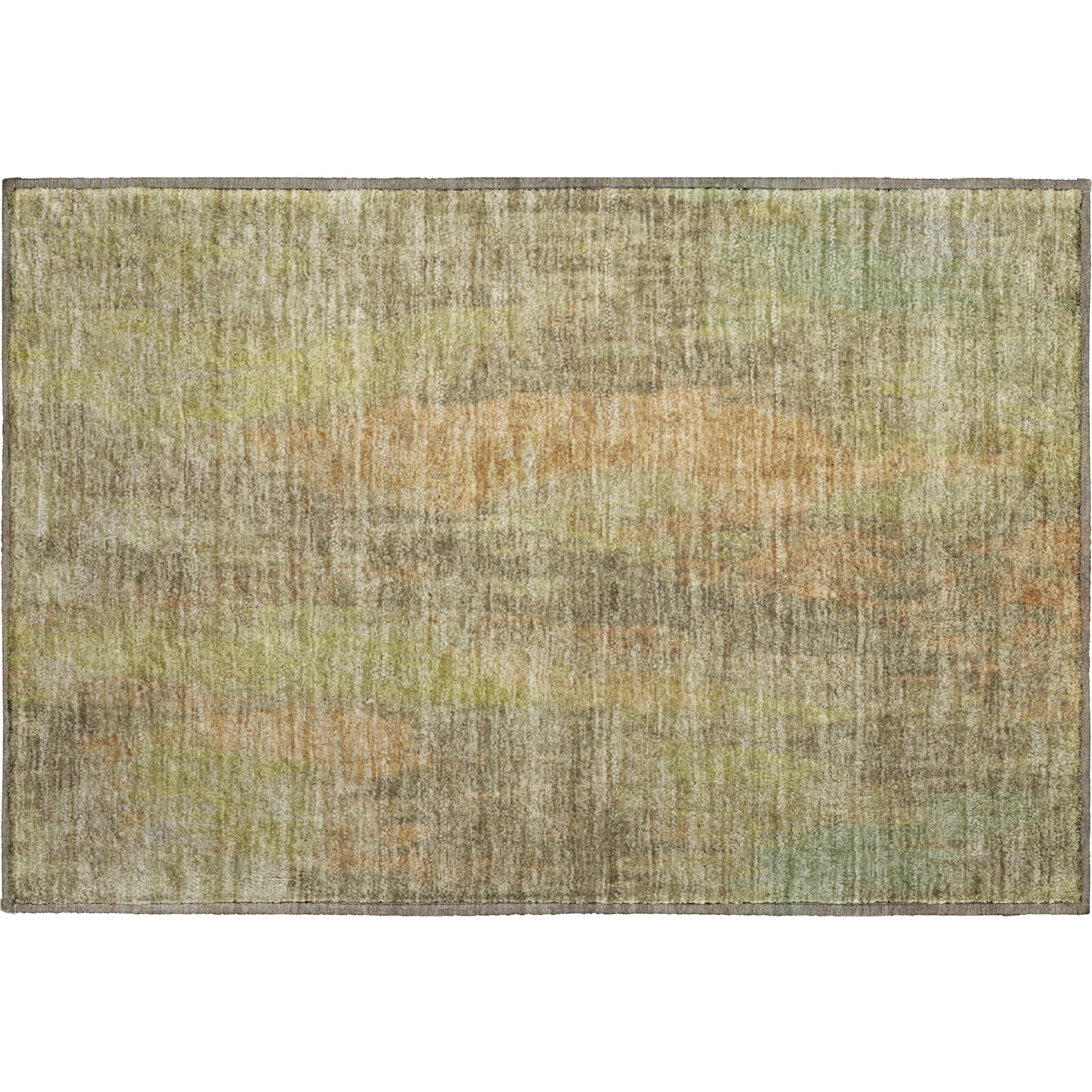 Kathmandu Machine Washable Transitional Taupe Brown Rug 1'8" x 2'6" #shape_Rectangle