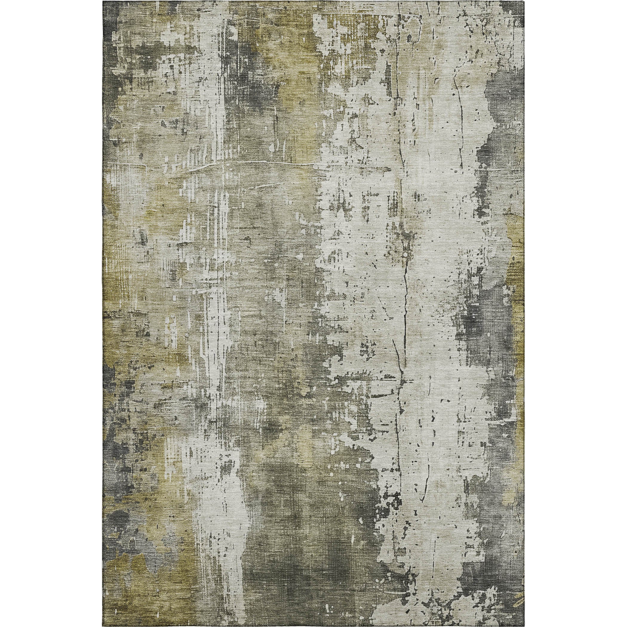 Bogota Machine Washable Transitional Pewter Gray Rug 2'6" x 3'10" #shape_Rectangle