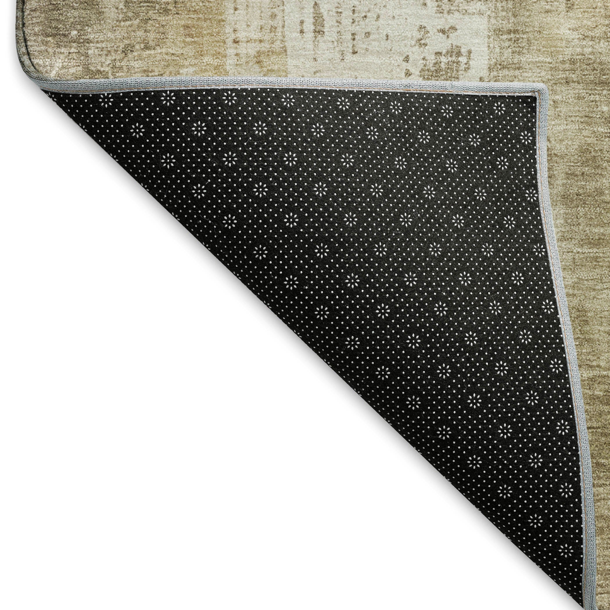 Bogota Machine Washable Transitional Taupe Brown Rug 1'8" x 2'6" #shape_Rectangle