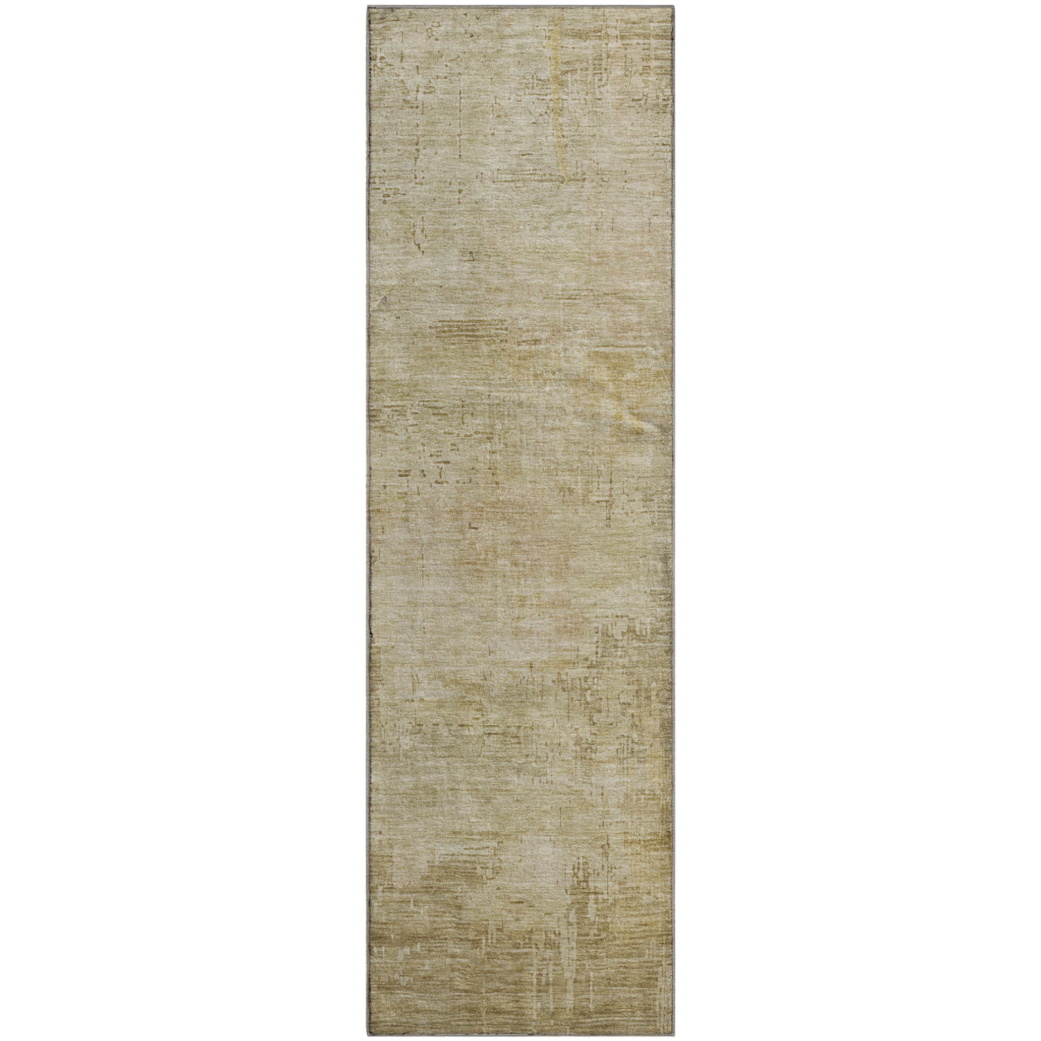 Seoul Machine Washable Transitional Beige Brown Rug 2'3" x 7'6" #shape_Runner