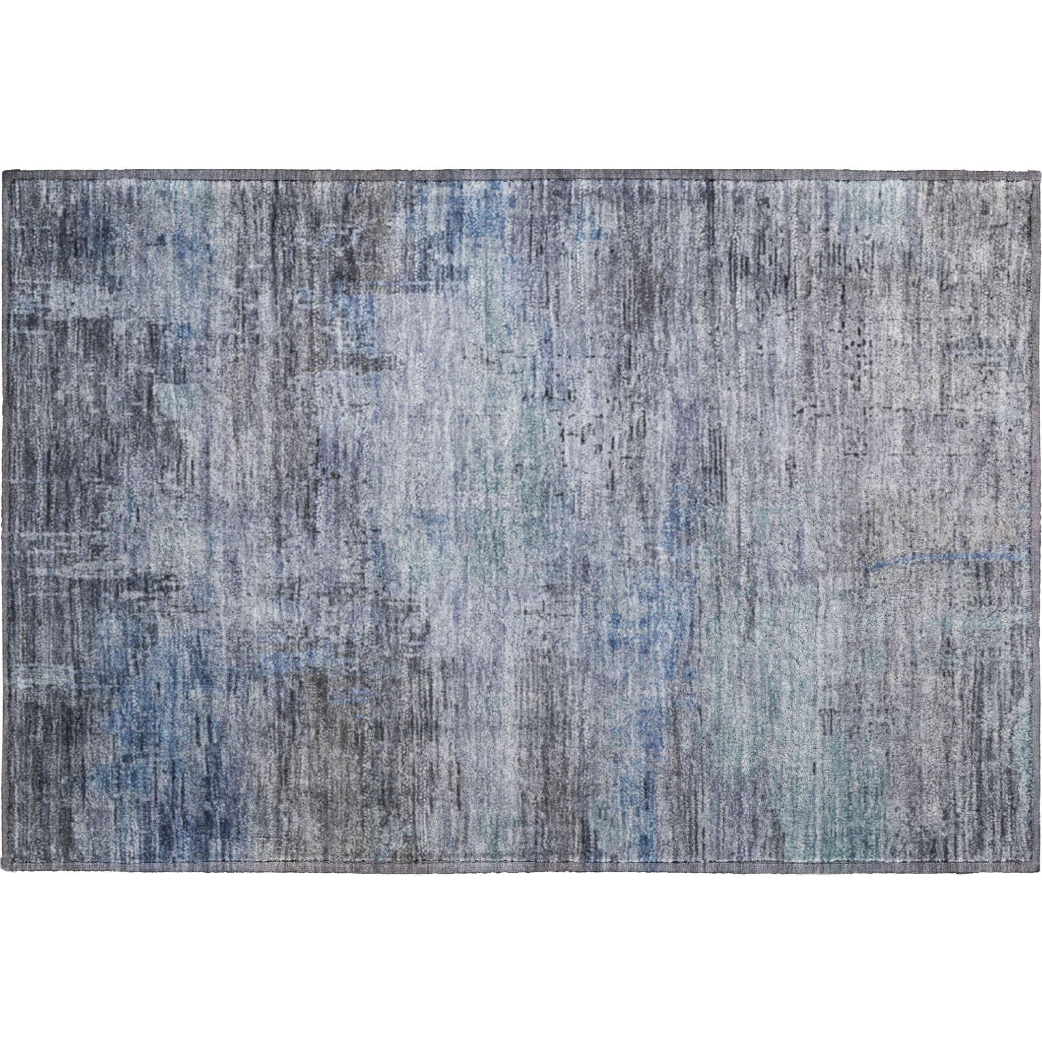 Seoul Machine Washable Transitional Gray Rug 1'8" x 2'6" #shape_Rectangle