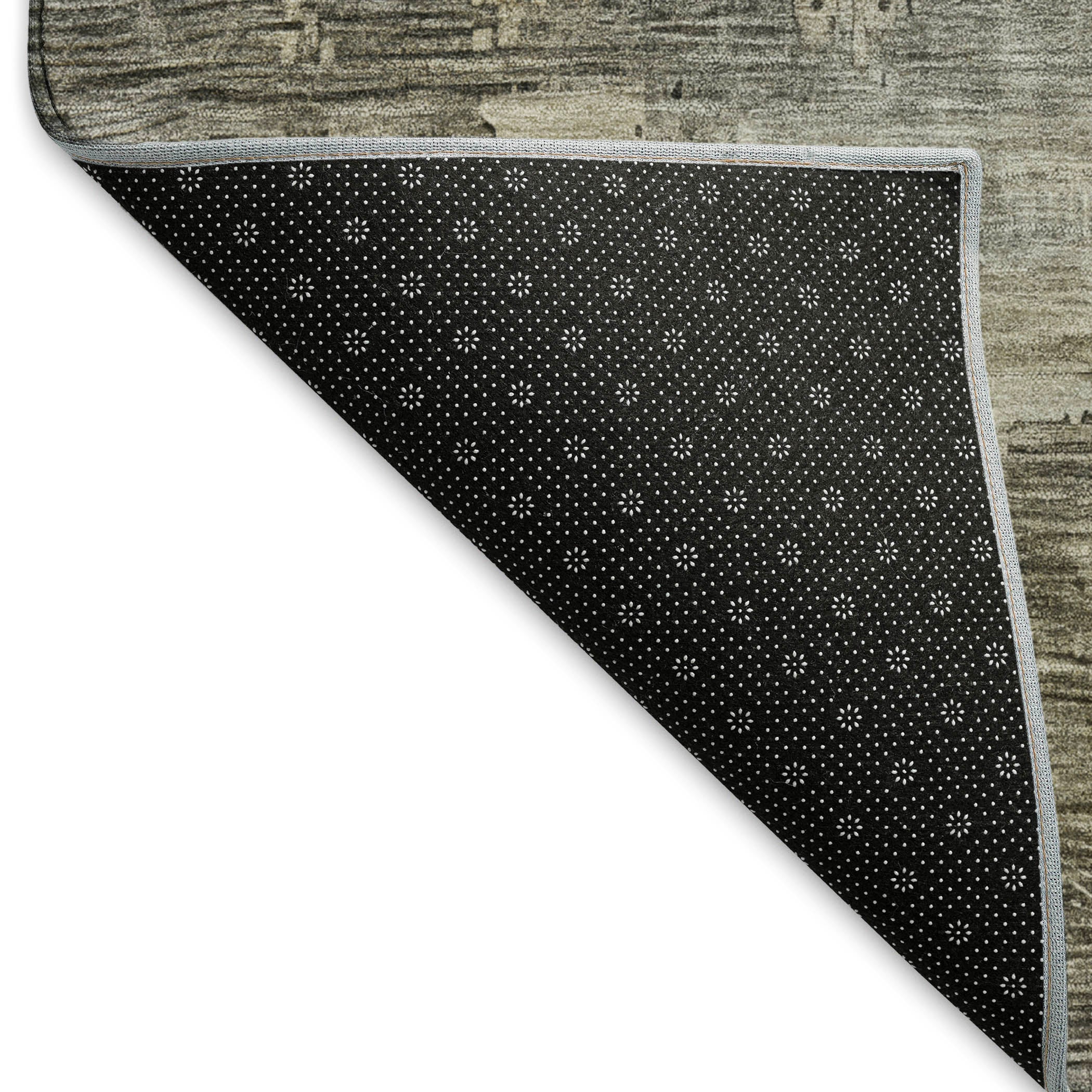 Seoul Machine Washable Transitional Pewter Gray Rug 1'8" x 2'6" #shape_Rectangle