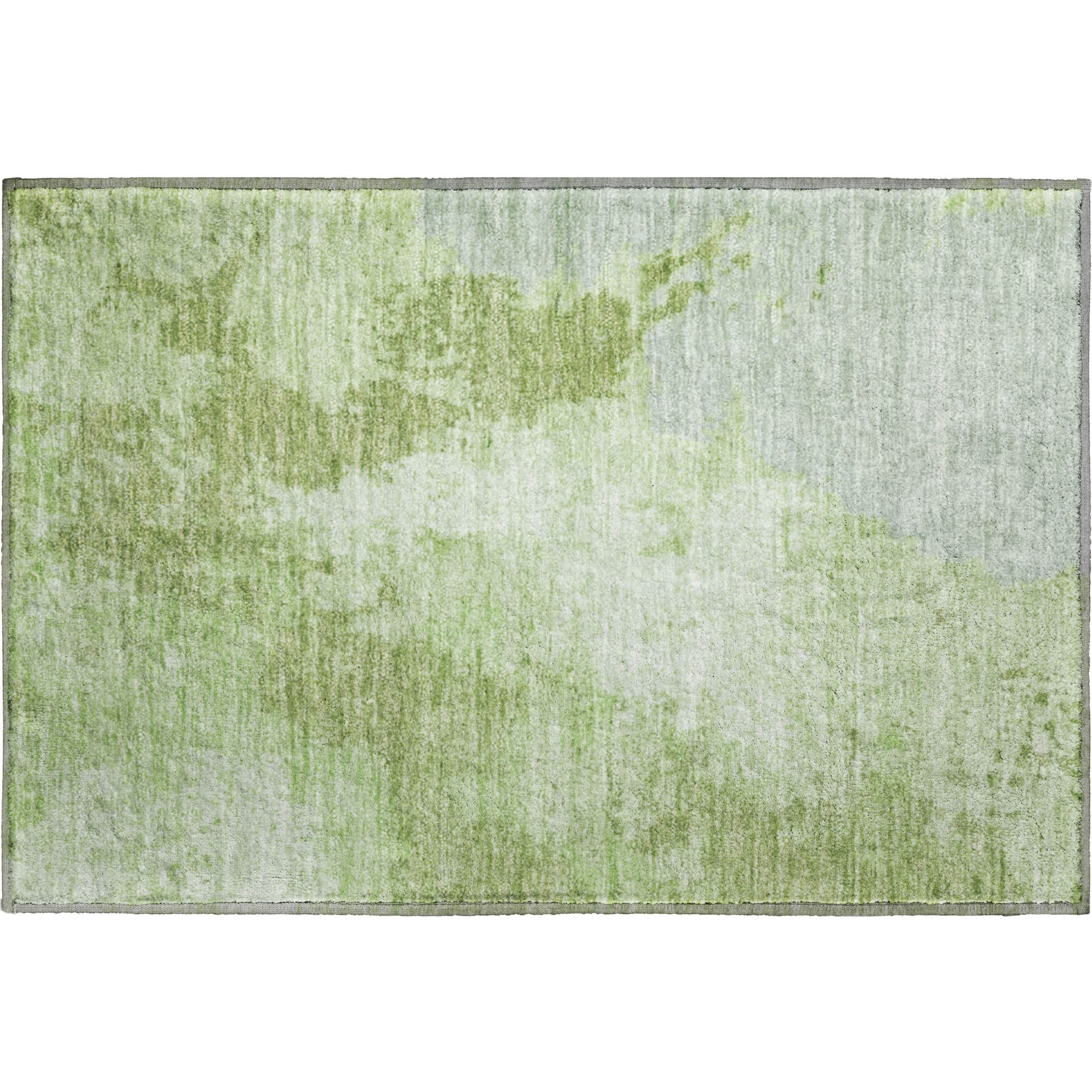 Montevideo Machine Washable Transitional Aloe Green Rug 1'8" x 2'6" #shape_Rectangle
