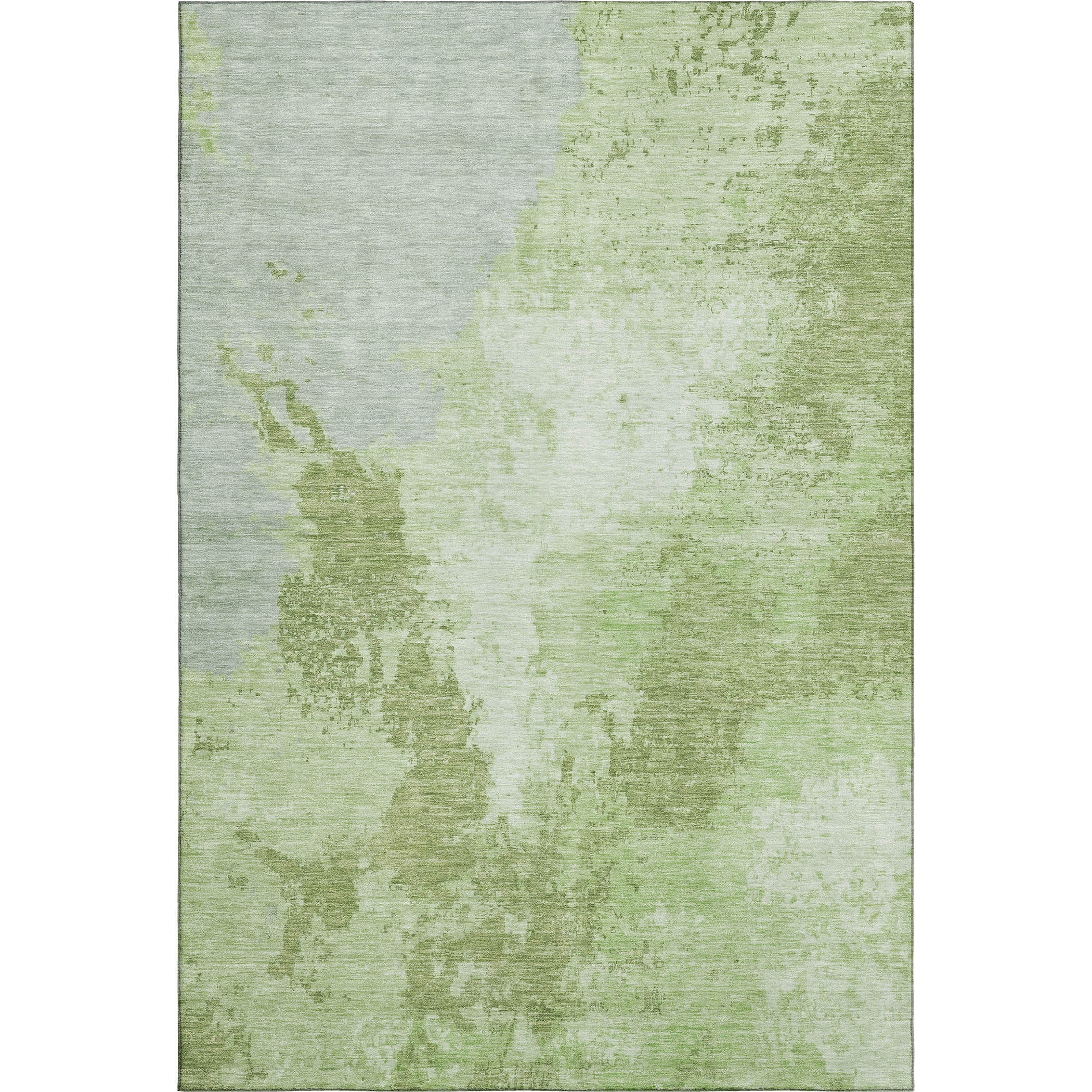 Montevideo Machine Washable Transitional Aloe Green Rug 2'6" x 3'10" #shape_Rectangle