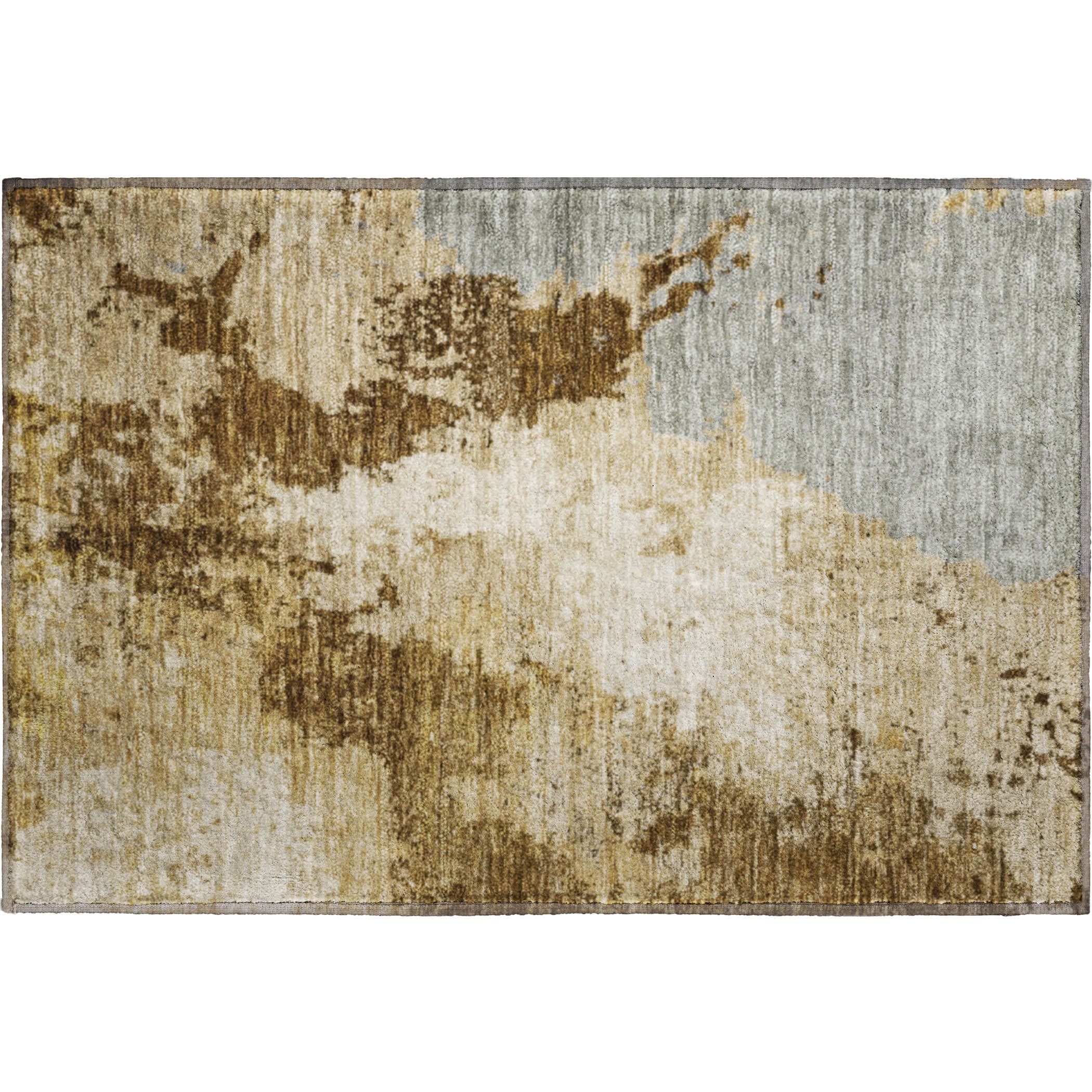 Montevideo Machine Washable Transitional Brown Rug 1'8" x 2'6" #shape_Rectangle