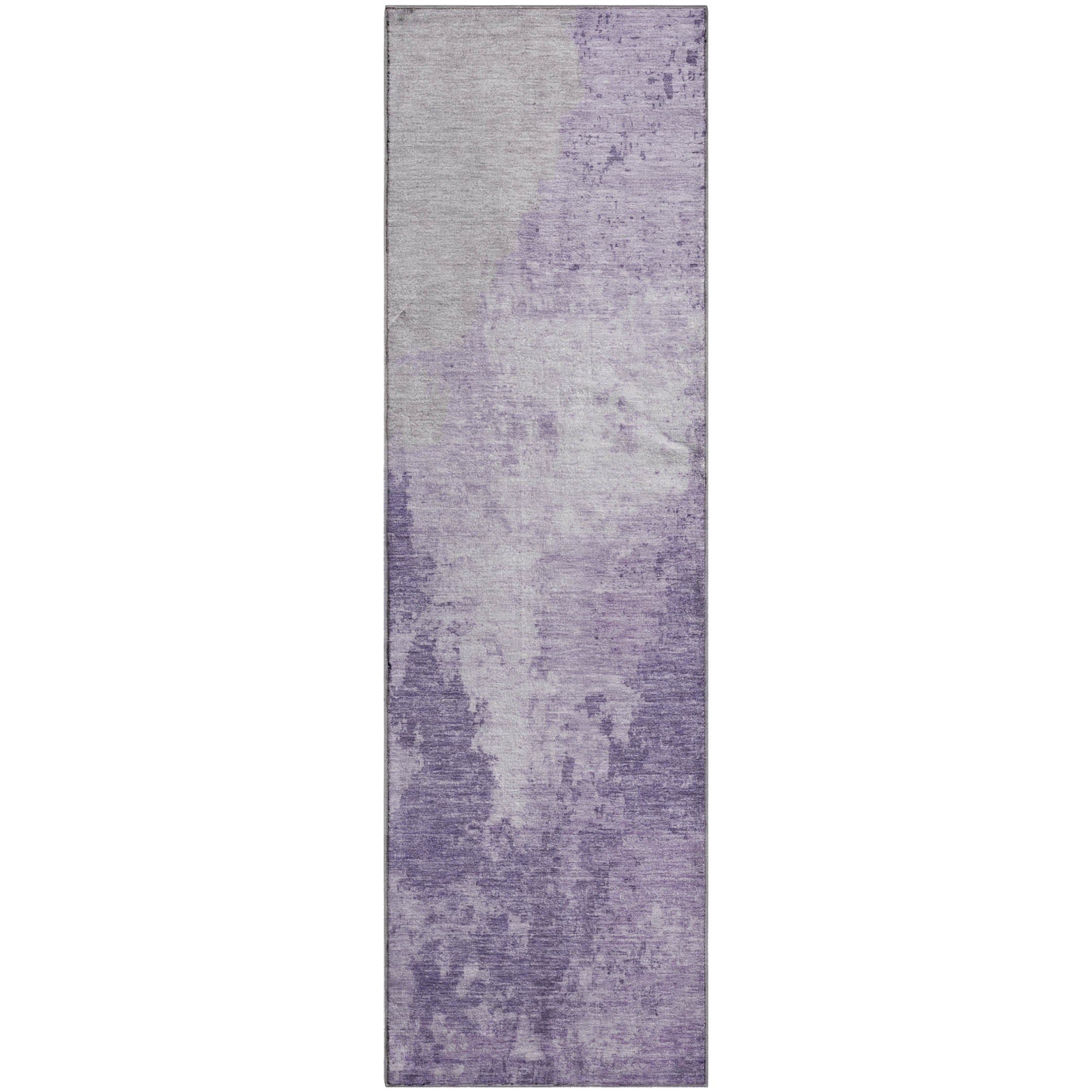 Montevideo Machine Washable Transitional Plum Purple Rug 2'3" x 7'6" #shape_Runner