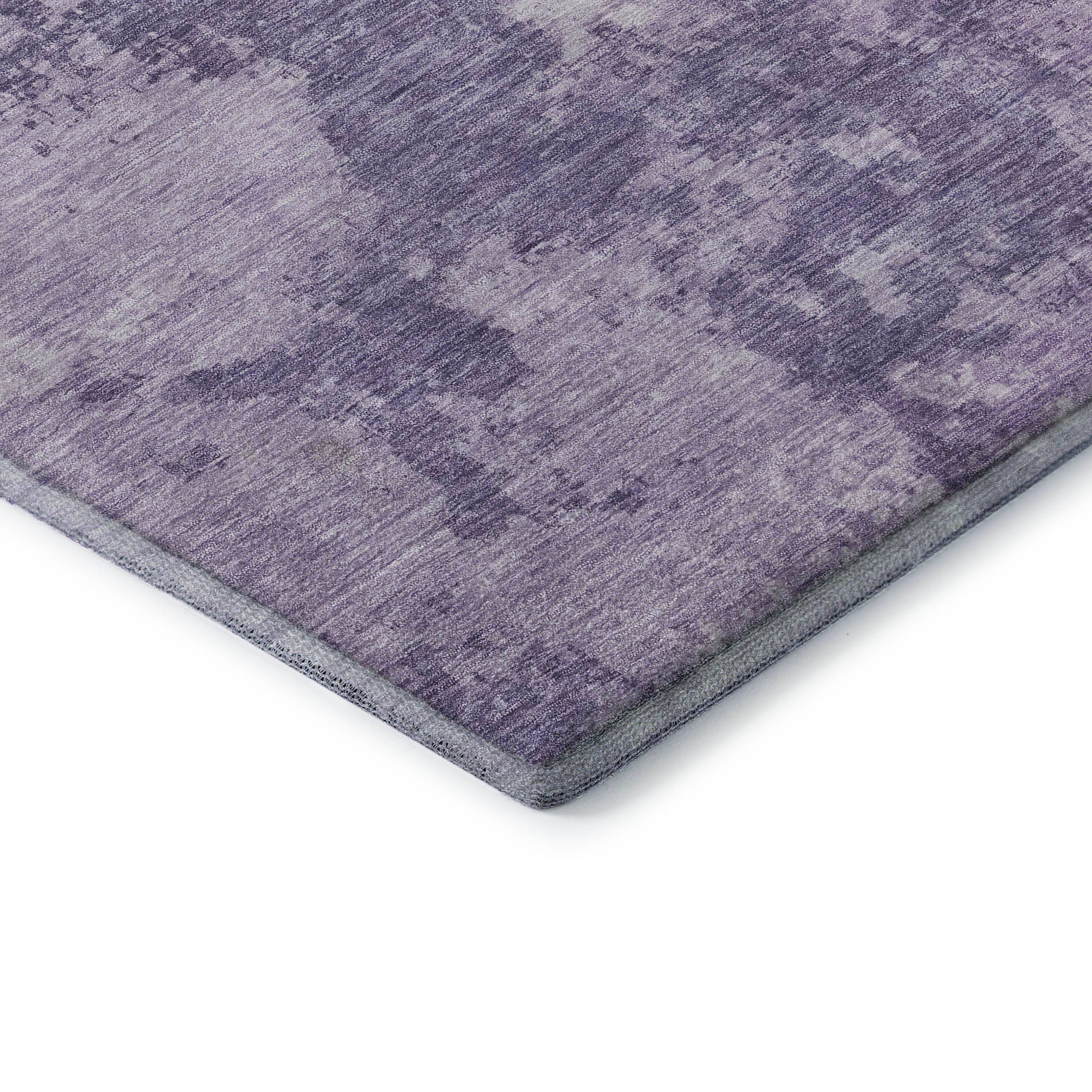 Montevideo Machine Washable Transitional Plum Purple Rug 1'8" x 2'6" #shape_Rectangle
