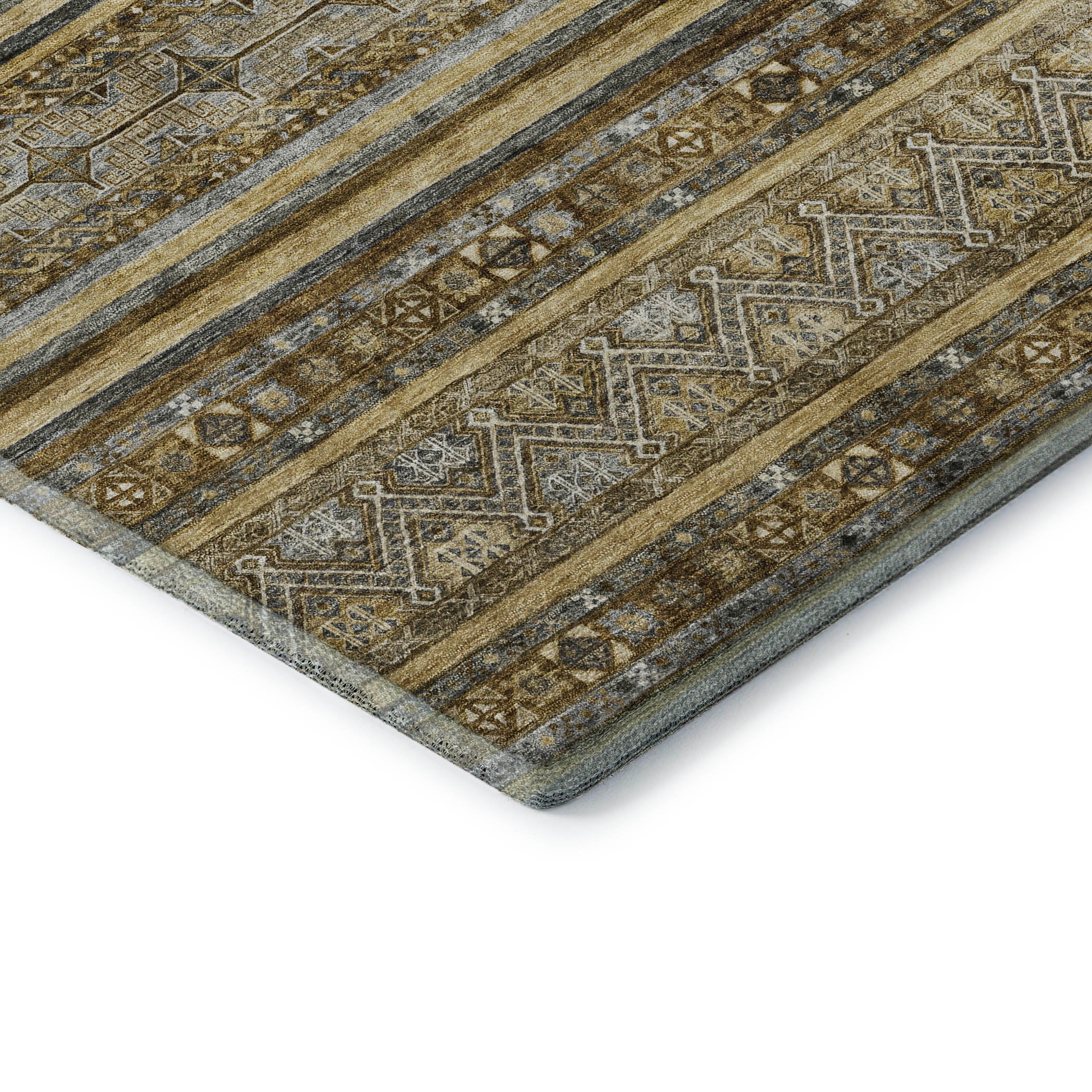 Bergen Machine Washable Transitional Brown Rug 1'8" x 2'6" #shape_Rectangle