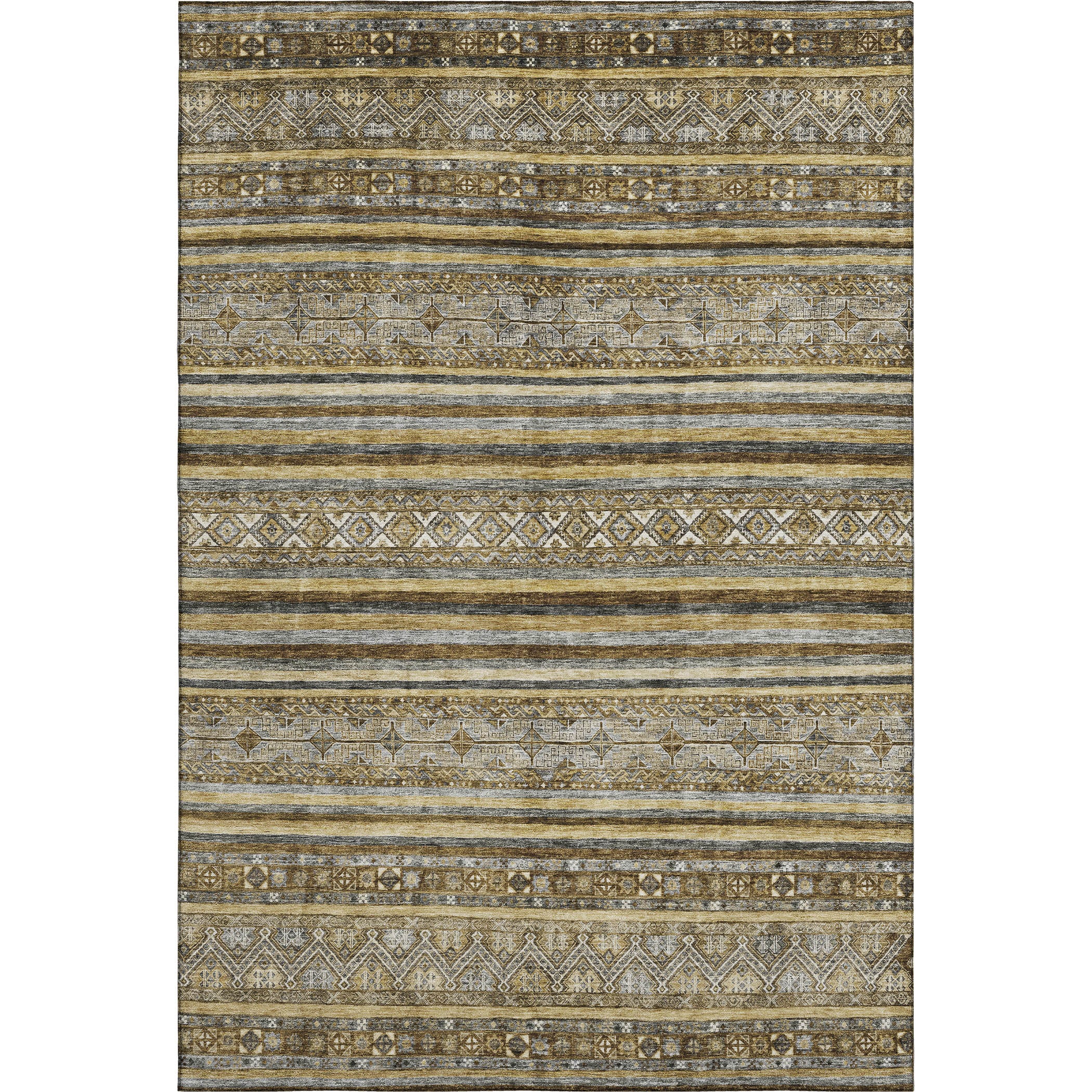 Bergen Machine Washable Transitional Brown Rug 2'6" x 3'10" #shape_Rectangle