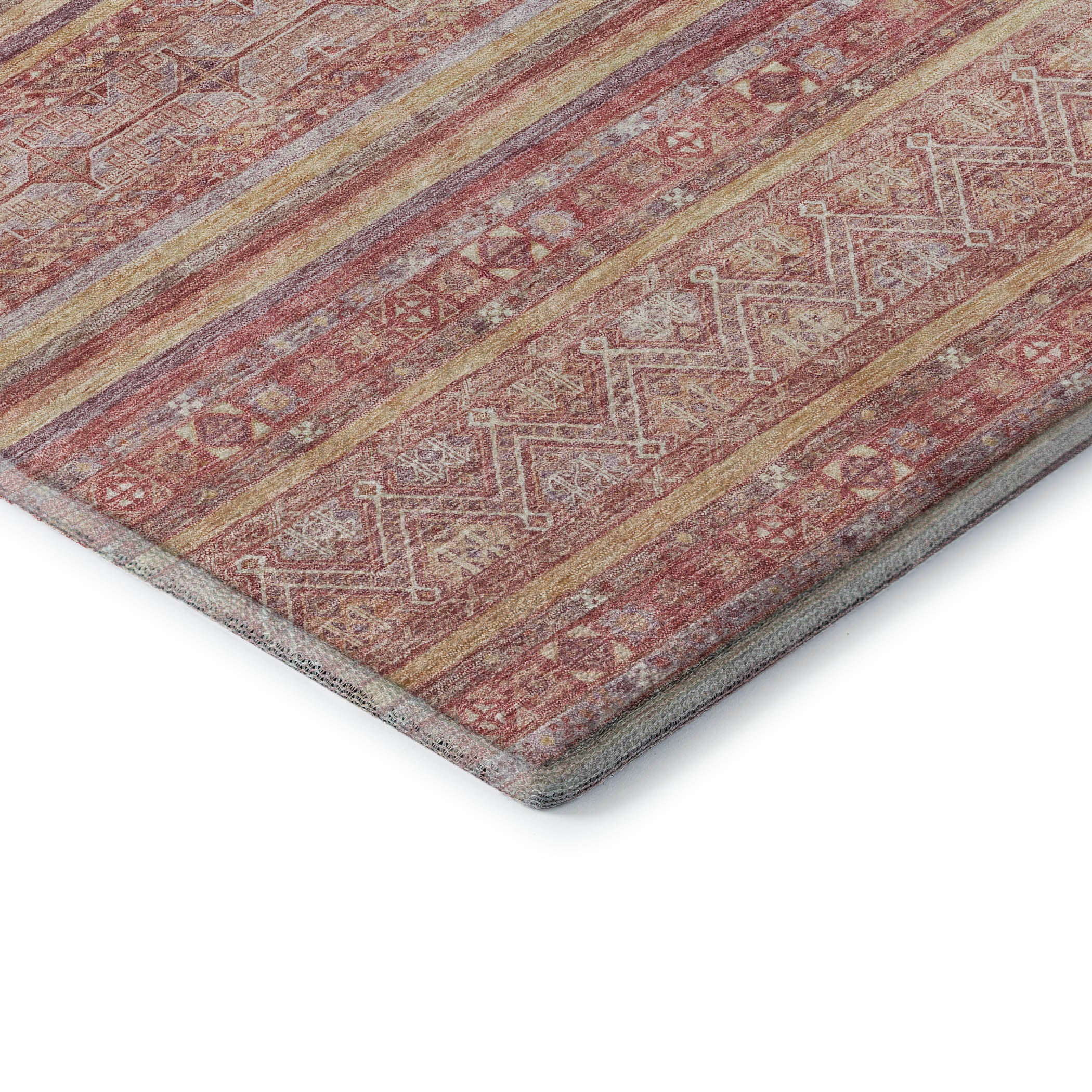 Bergen Machine Washable Transitional Paprika Orange Rug 1'8" x 2'6" #shape_Rectangle
