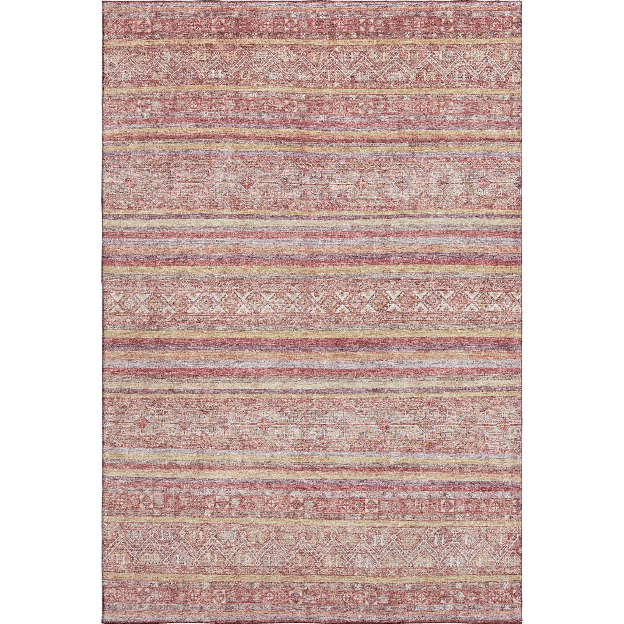 Bergen Machine Washable Transitional Paprika Orange Rug 2'6" x 3'10" #shape_Rectangle