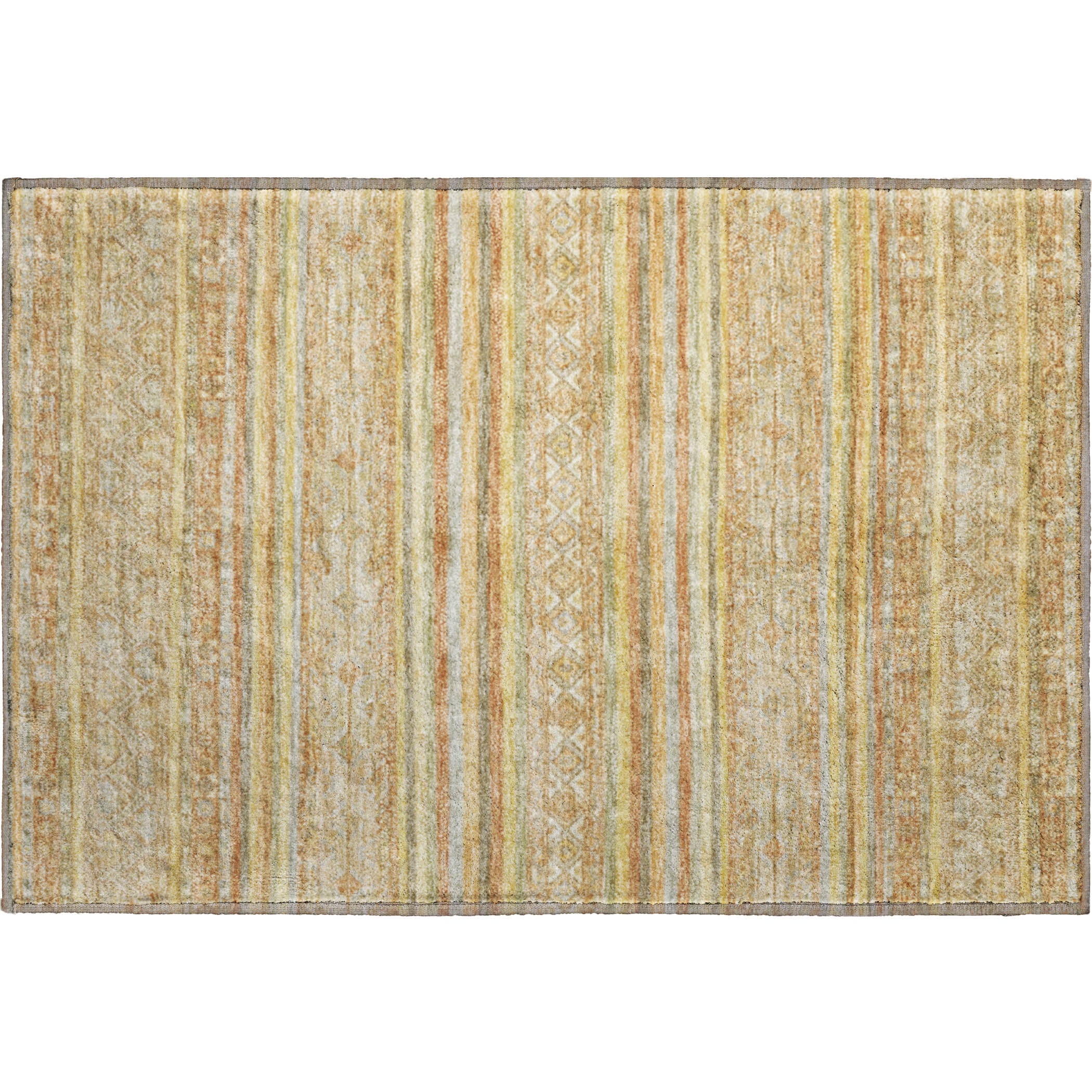 Bergen Machine Washable Transitional Wheat Gold Rug 1'8" x 2'6" #shape_Rectangle