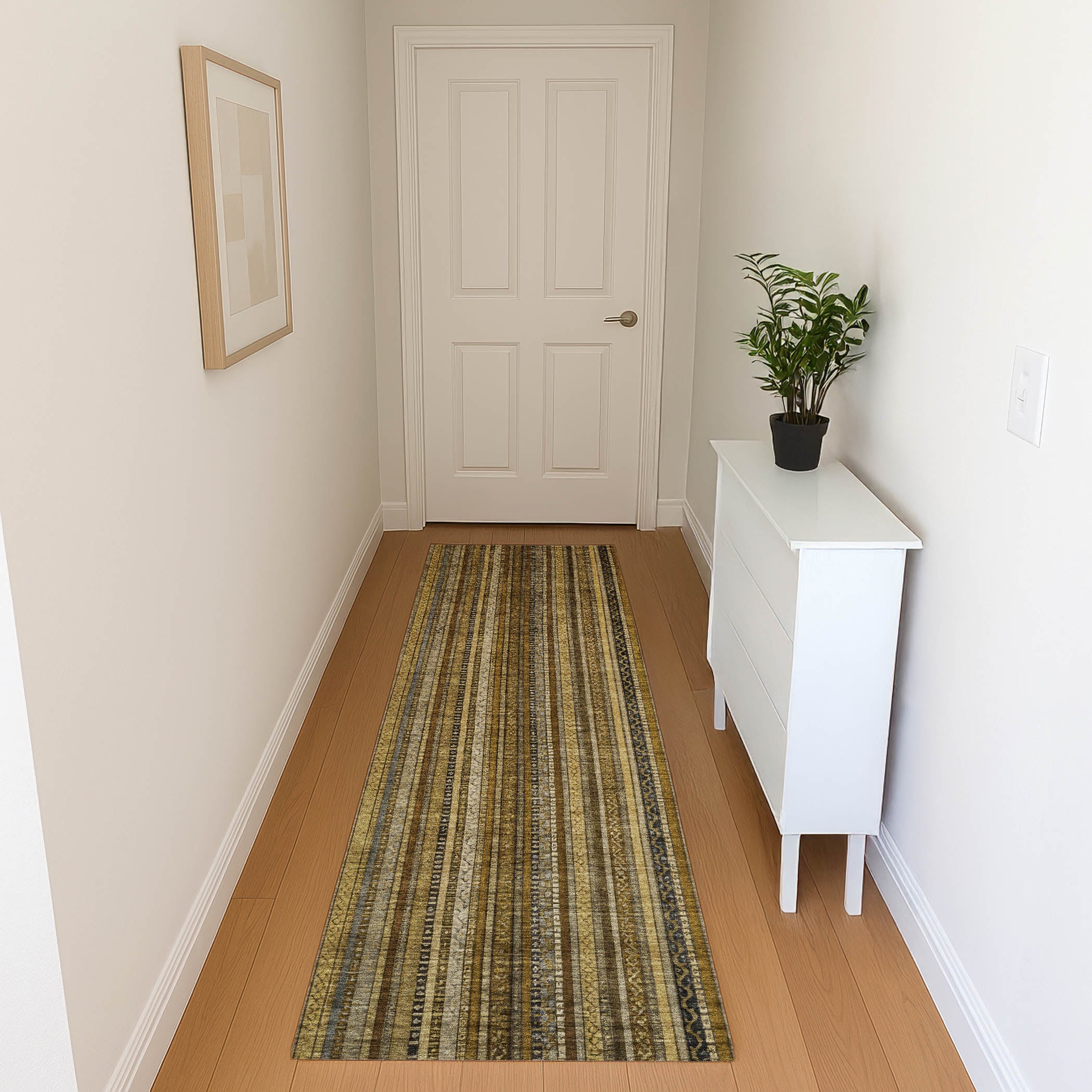 Jaipur Machine Washable Transitional Brown Rug 2'3" x 7'6" #shape_Runner