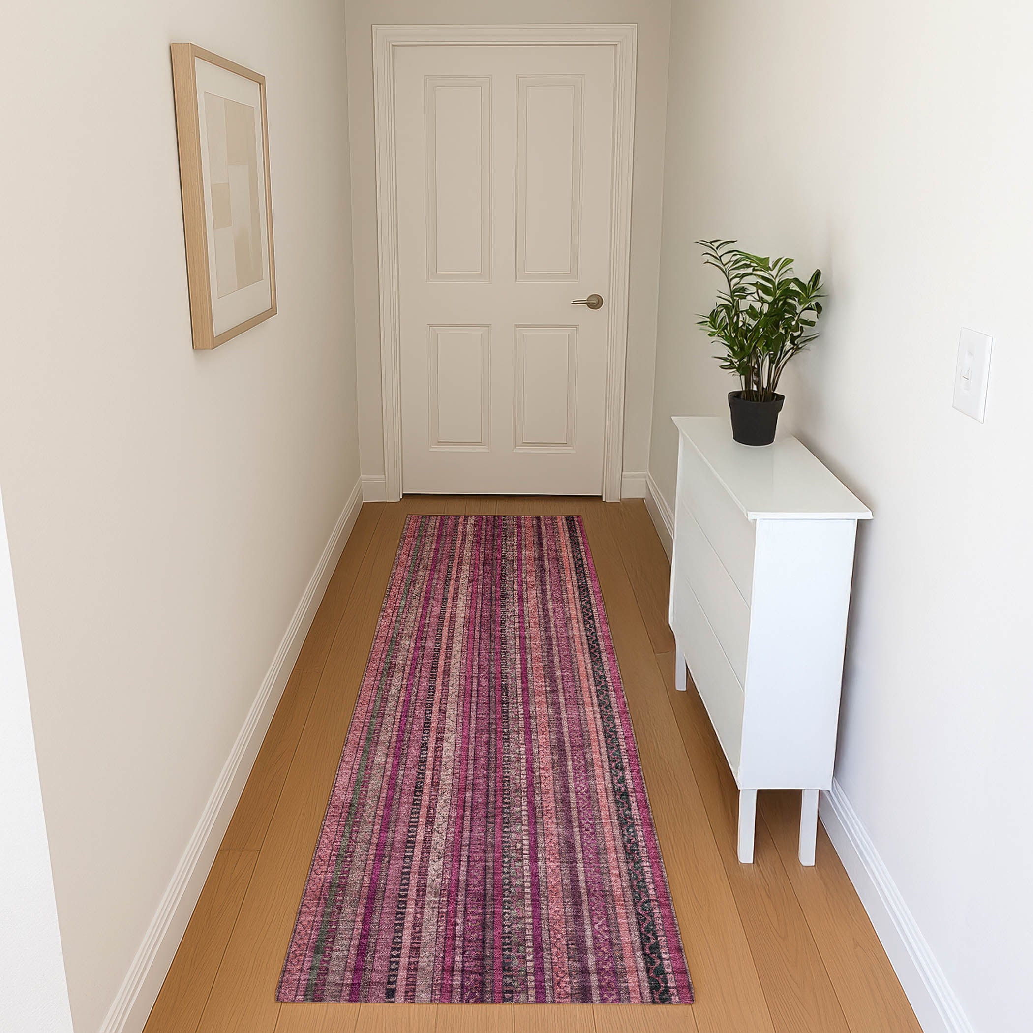Jaipur Machine Washable Transitional Pink Rug 2'3" x 7'6" #shape_Runner