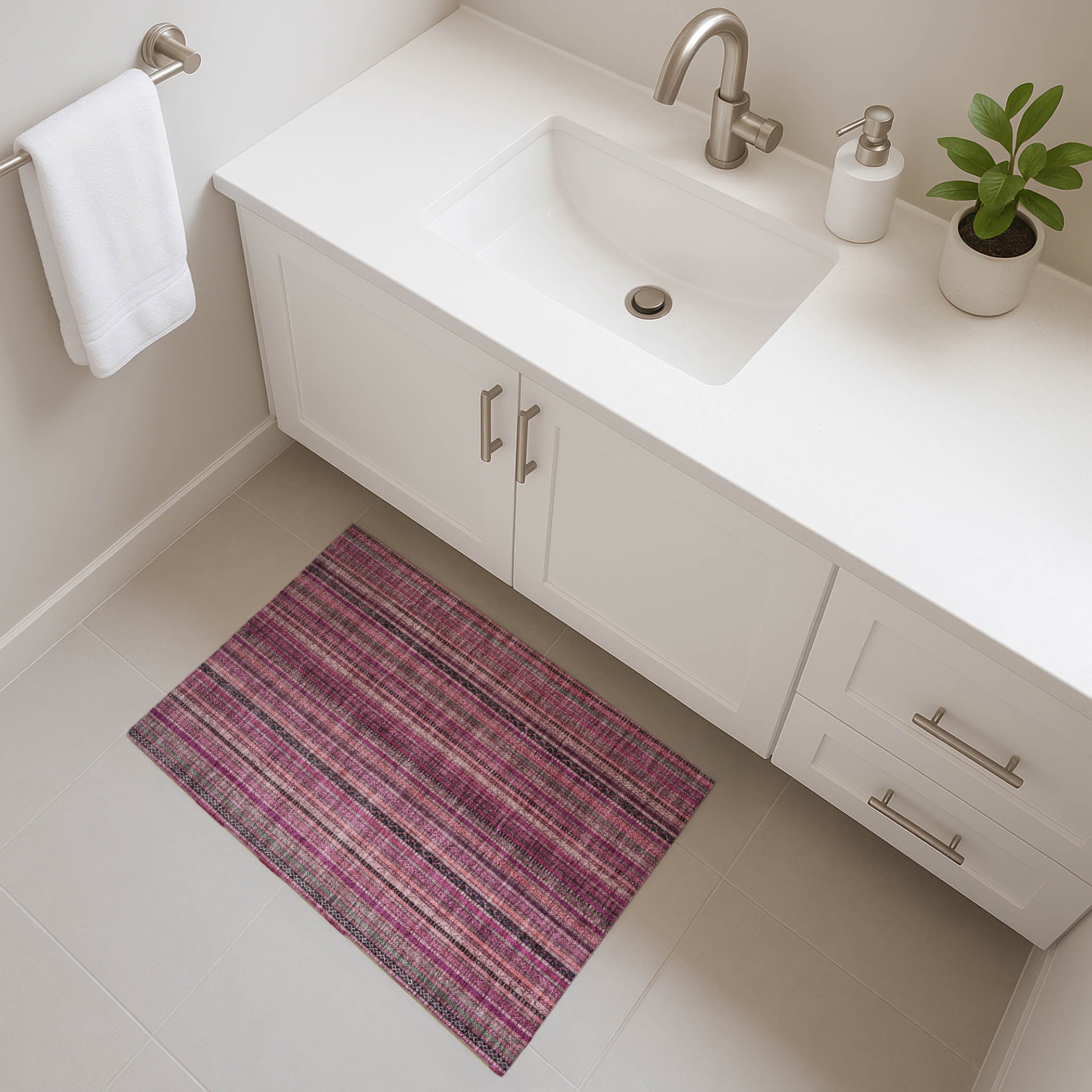 Jaipur Machine Washable Transitional Pink Rug 1'8" x 2'6" #shape_Rectangle