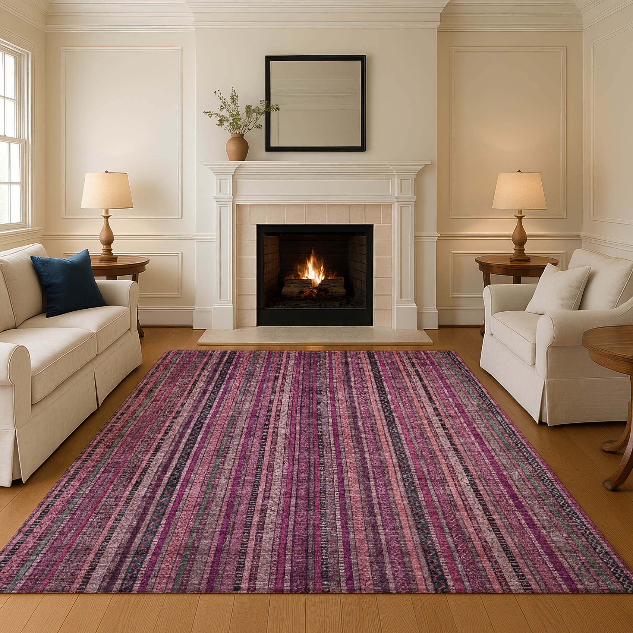 Jaipur Machine Washable Transitional Pink Rug 2'6" x 3'10" #shape_Rectangle