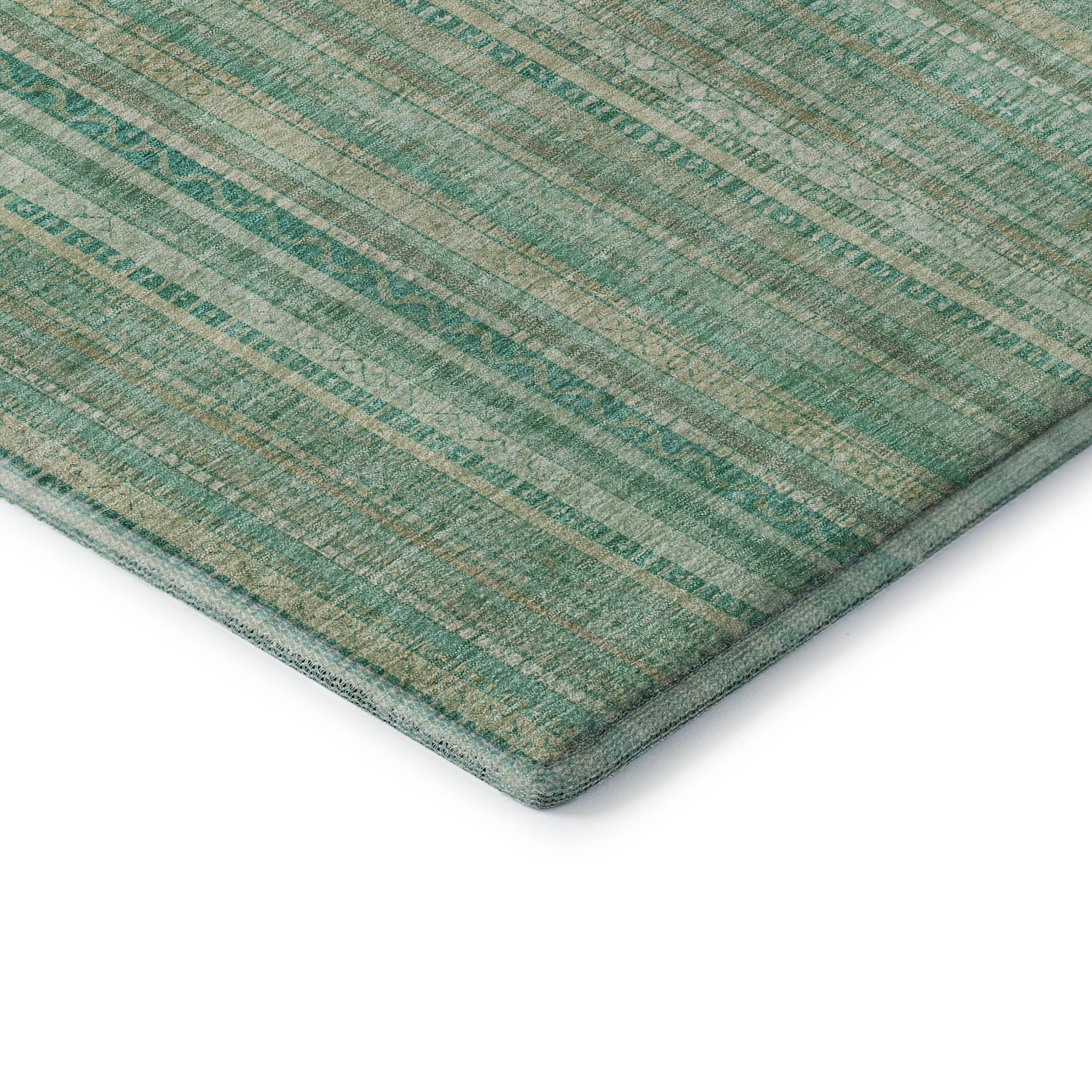 Marrakech Machine Washable Transitional Aqua Teal Rug 1'8" x 2'6" #shape_Rectangle