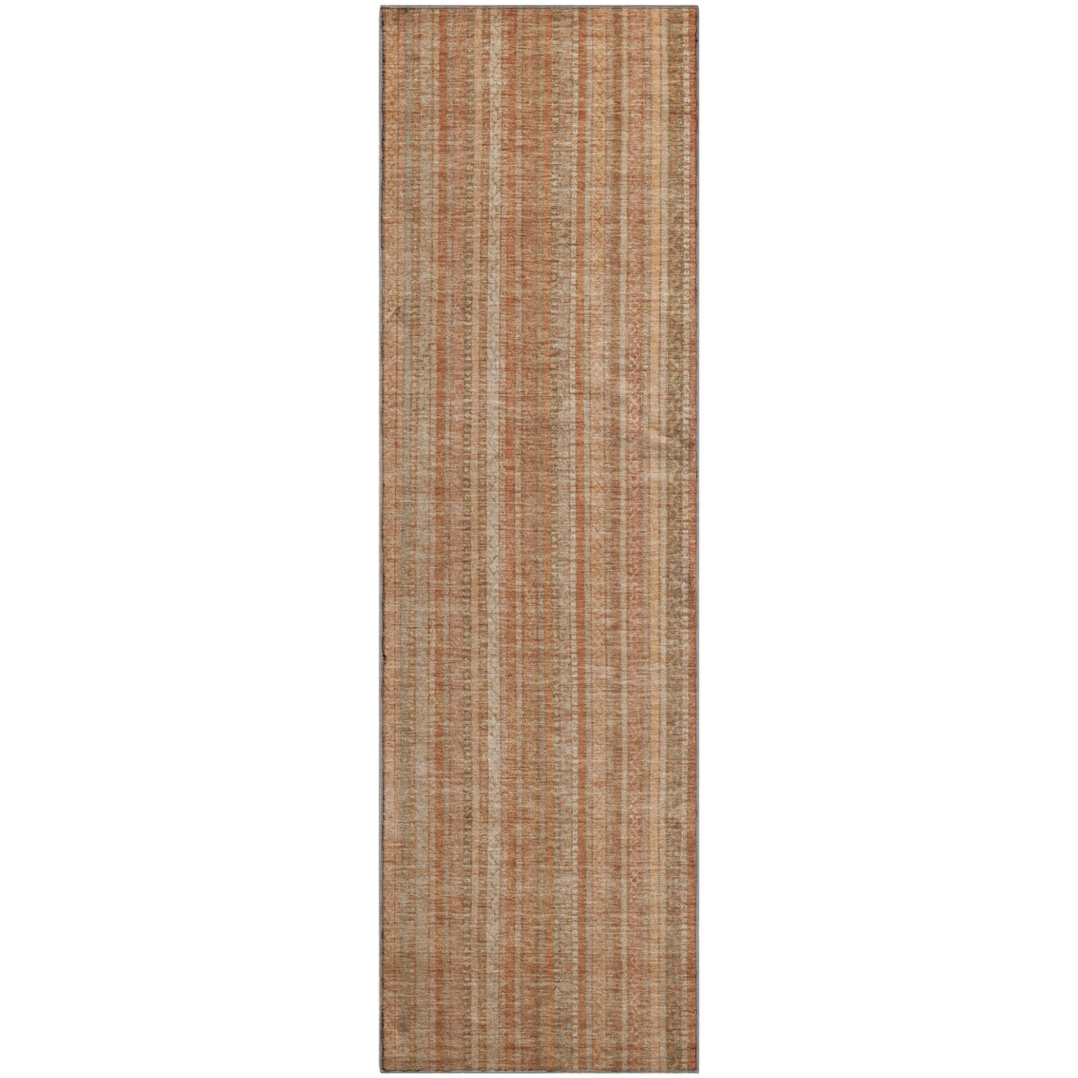 Marrakech Machine Washable Transitional Paprika Orange Rug 2'3" x 7'6" #shape_Runner