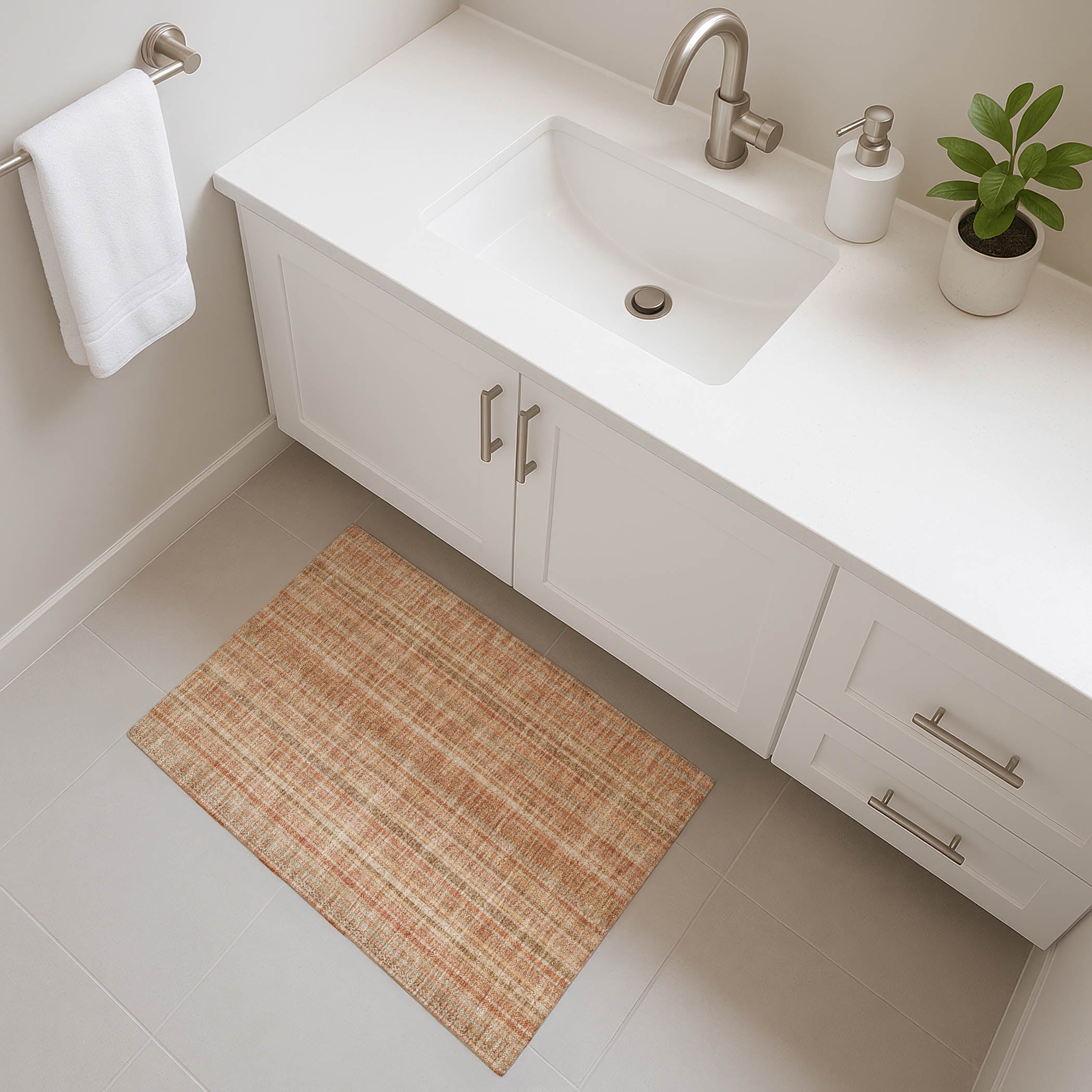 Marrakech Machine Washable Transitional Paprika Orange Rug 1'8" x 2'6" #shape_Rectangle
