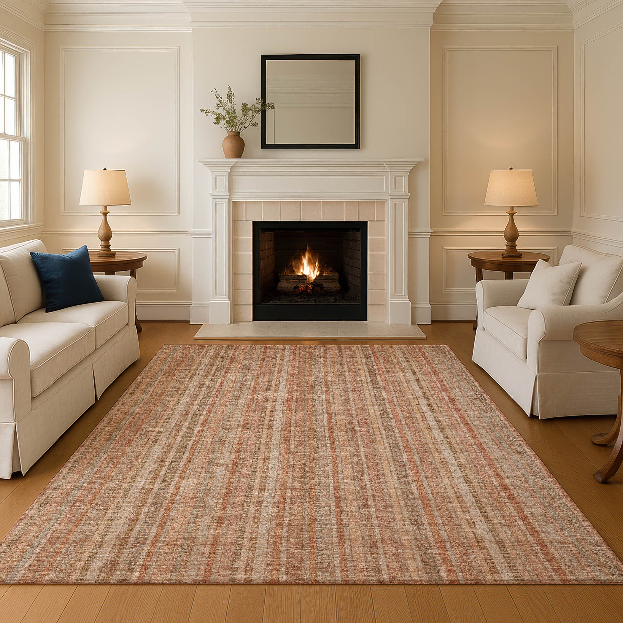 Marrakech Machine Washable Transitional Paprika Orange Rug 2'6" x 3'10" #shape_Rectangle