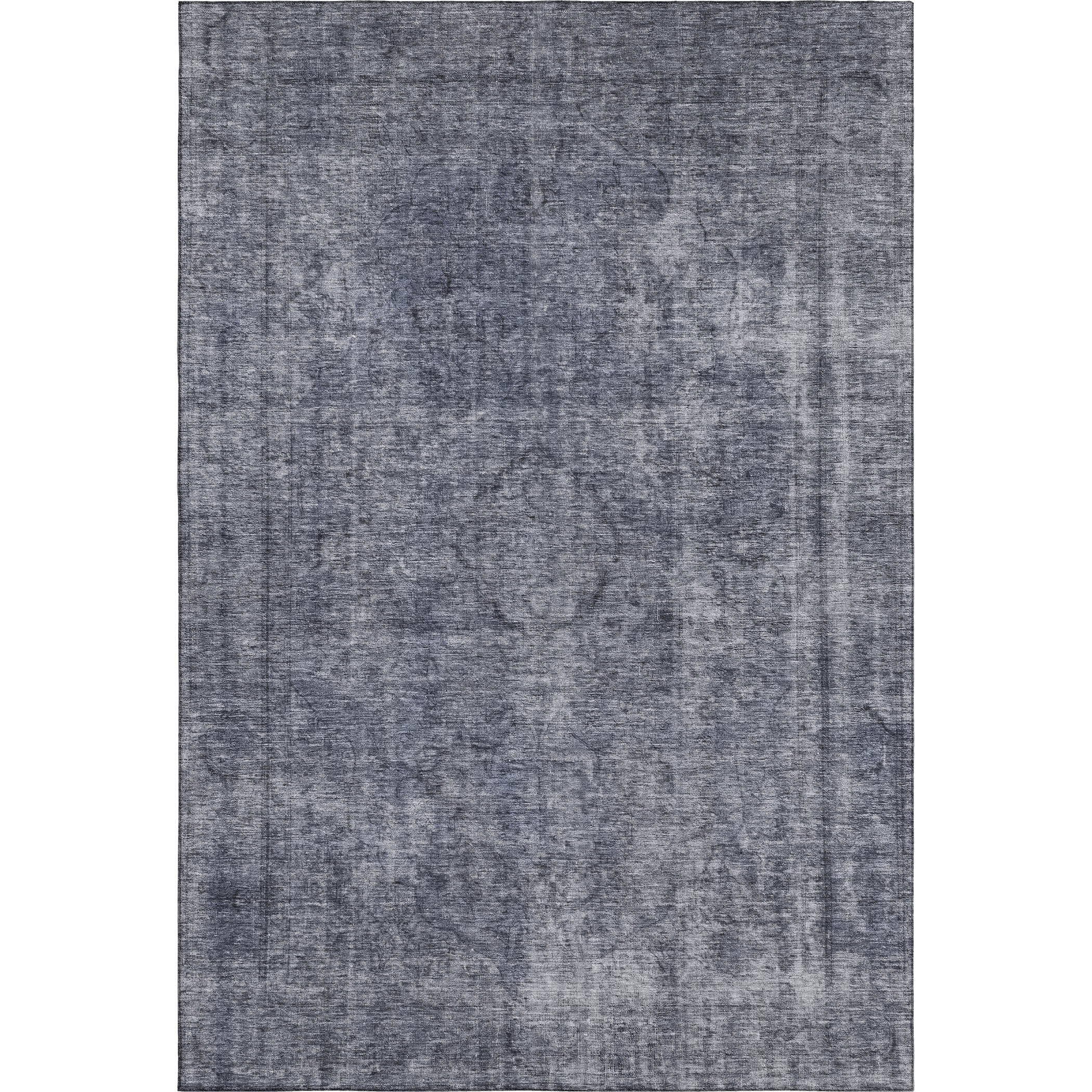 Queenstown Machine Washable Traditional Blue Rug 2'6" x 3'10" #shape_Rectangle