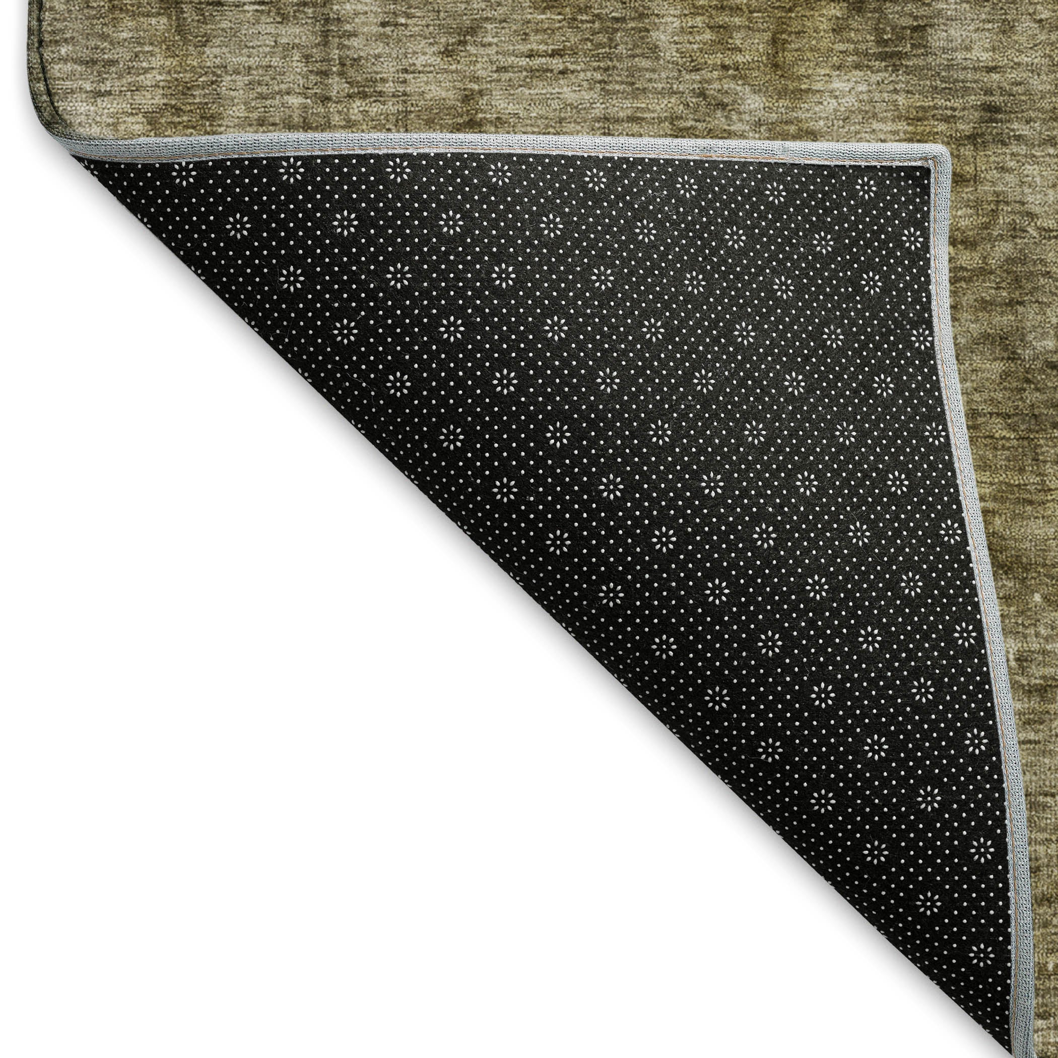 Queenstown Machine Washable Traditional Pewter Gray Rug 1'8" x 2'6" #shape_Rectangle