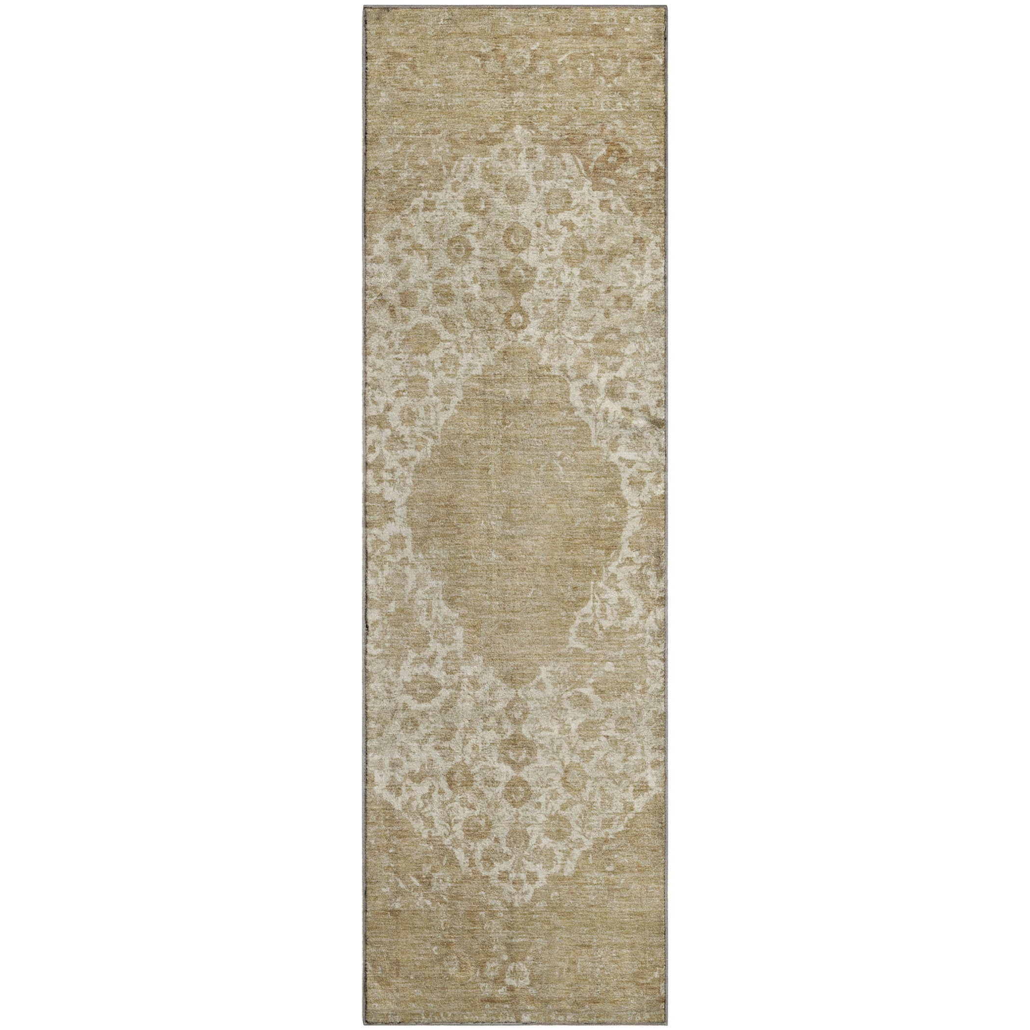 Seville Machine Washable Traditional Ivory Rug 2'3" x 7'6" #shape_Runner