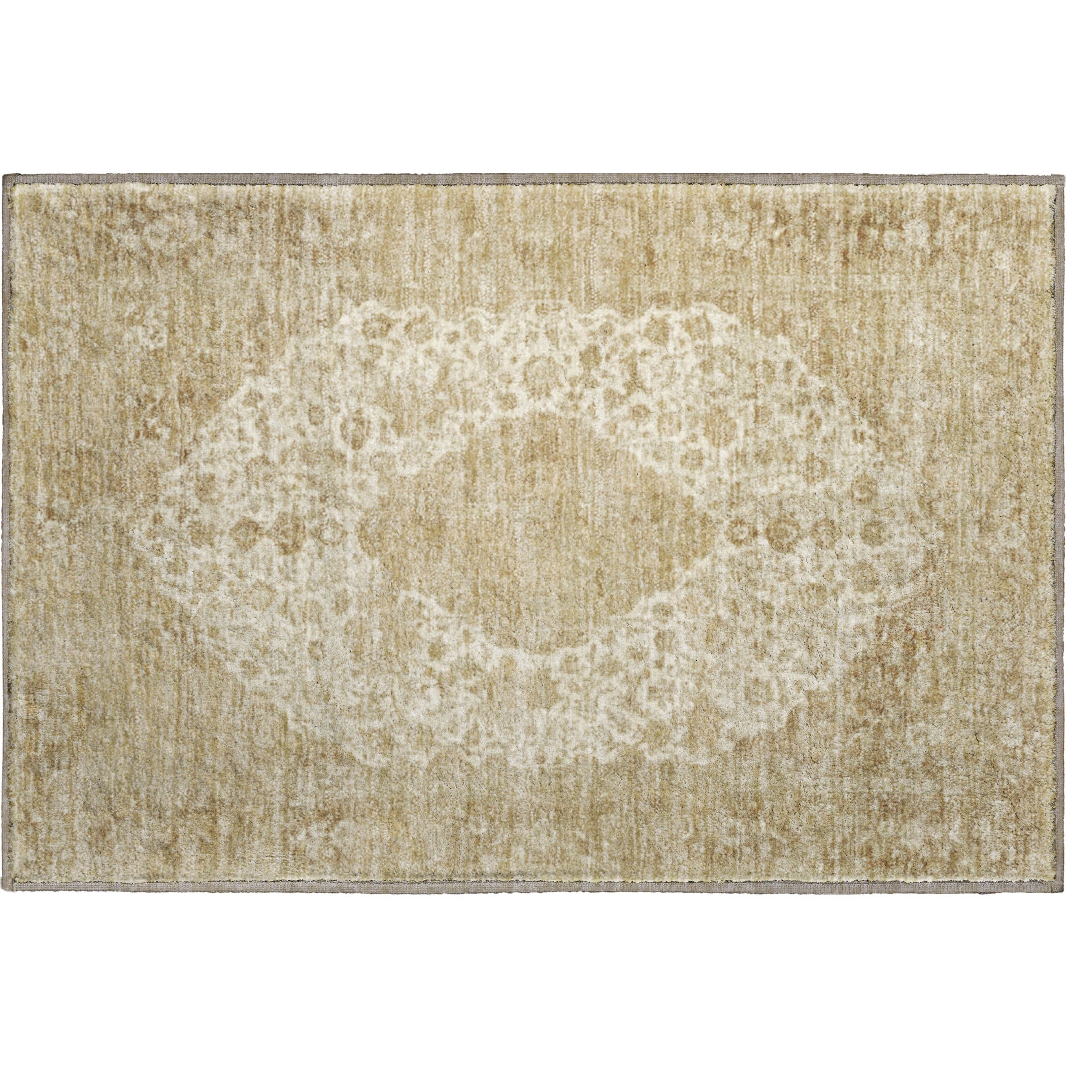 Seville Machine Washable Traditional Ivory Rug 1'8" x 2'6" #shape_Rectangle