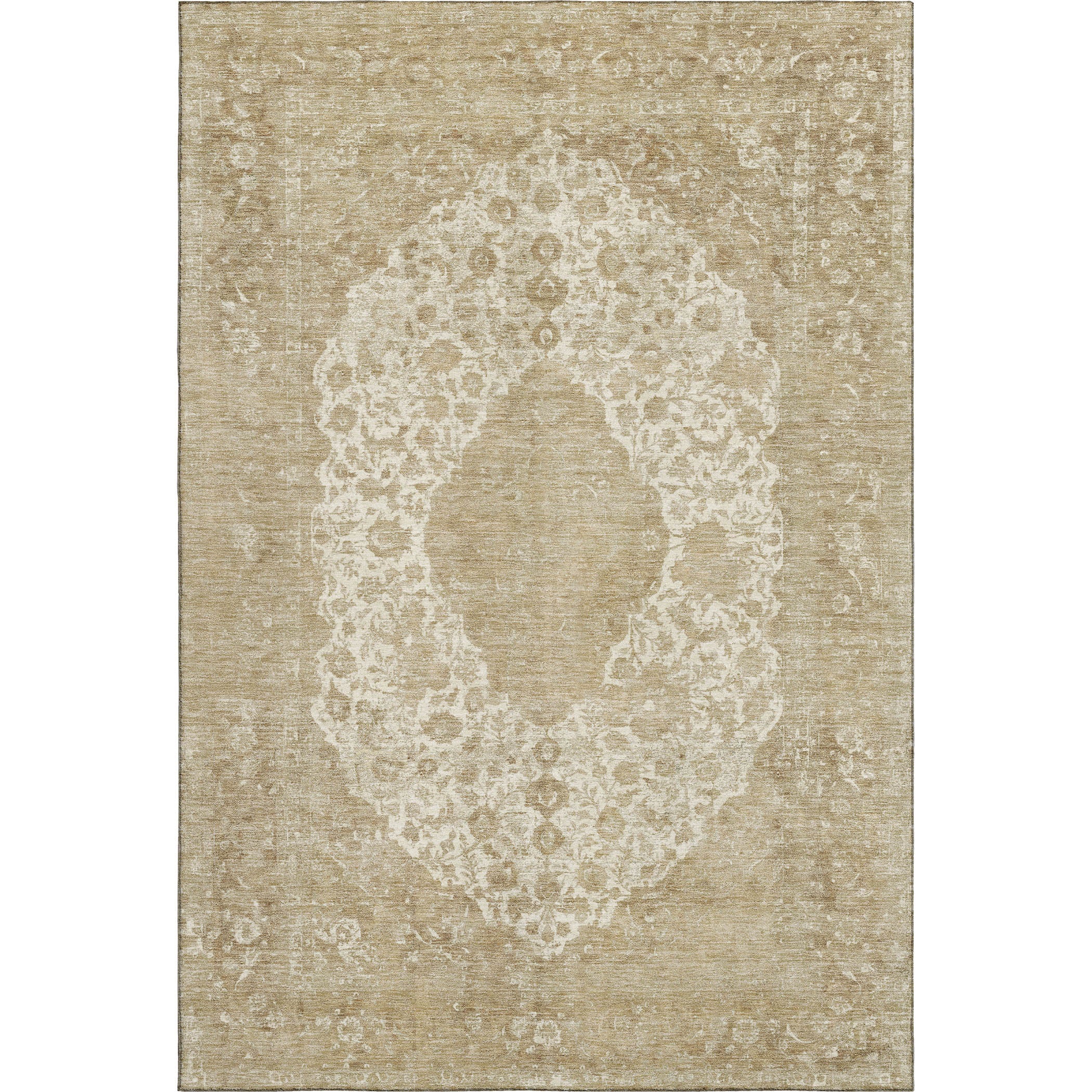 Seville Machine Washable Traditional Ivory Rug 2'6" x 3'10" #shape_Rectangle
