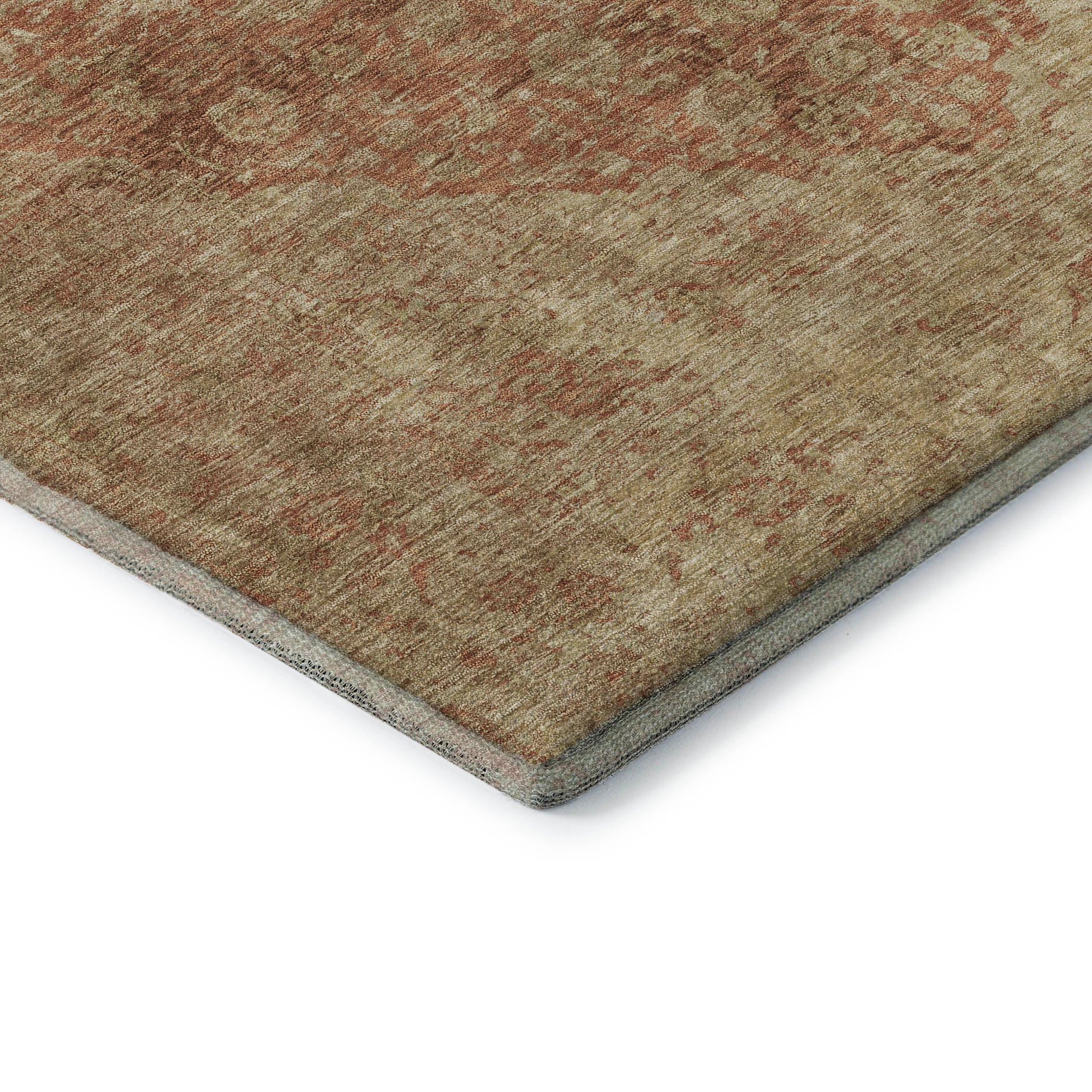 Seville Machine Washable Traditional Paprika Orange Rug 1'8" x 2'6" #shape_Rectangle
