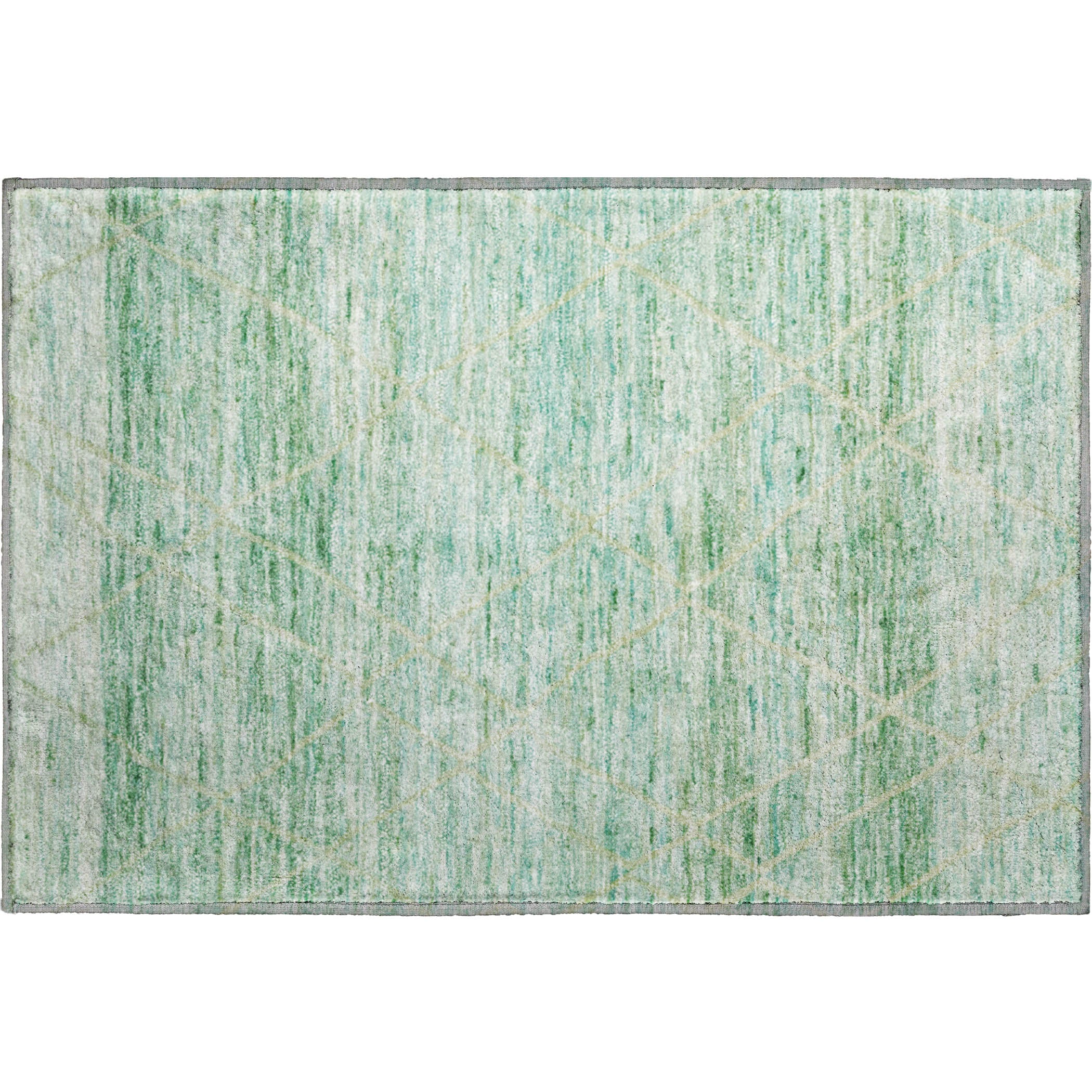 Nairobi Machine Washable Transitional Aloe Green Rug 1'8" x 2'6" #shape_Rectangle