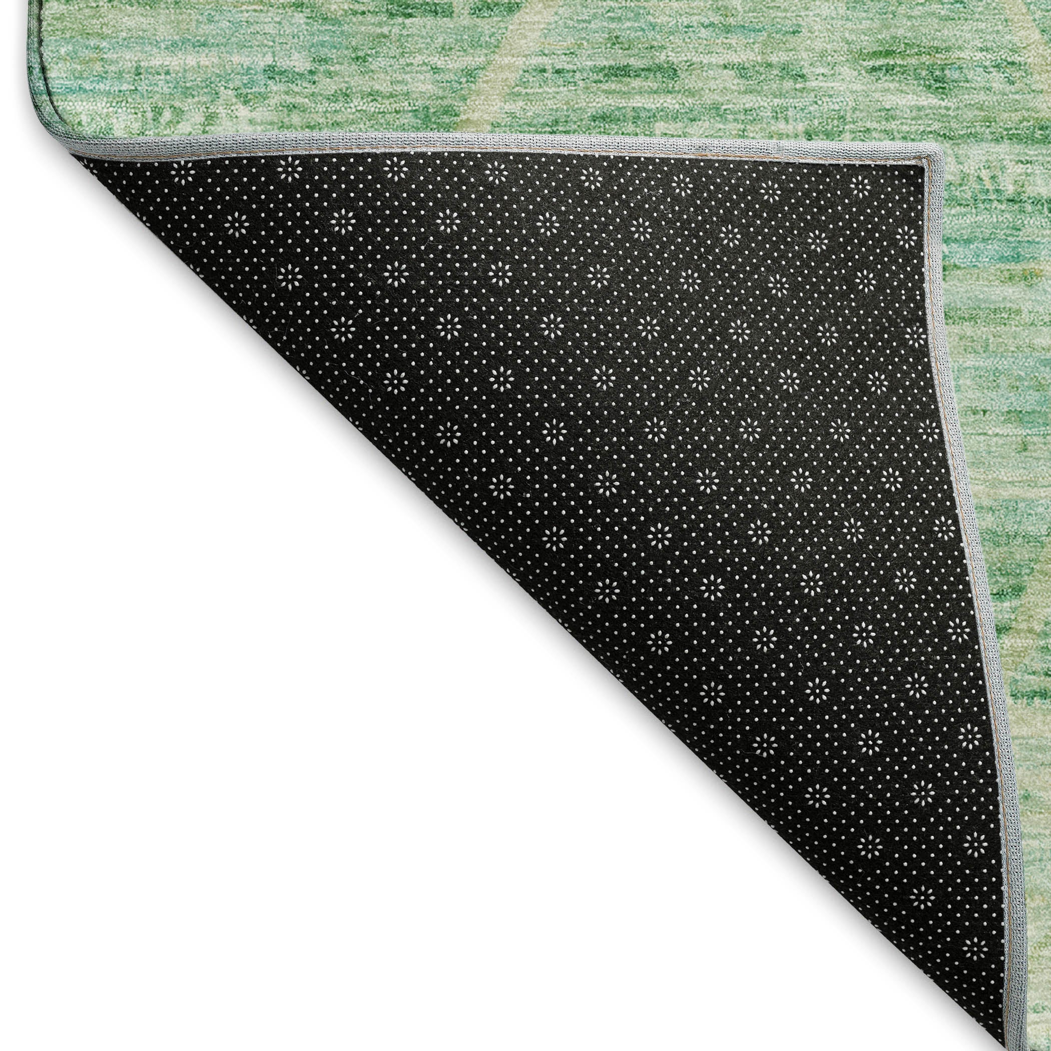 Nairobi Machine Washable Transitional Aloe Green Rug 1'8" x 2'6" #shape_Rectangle