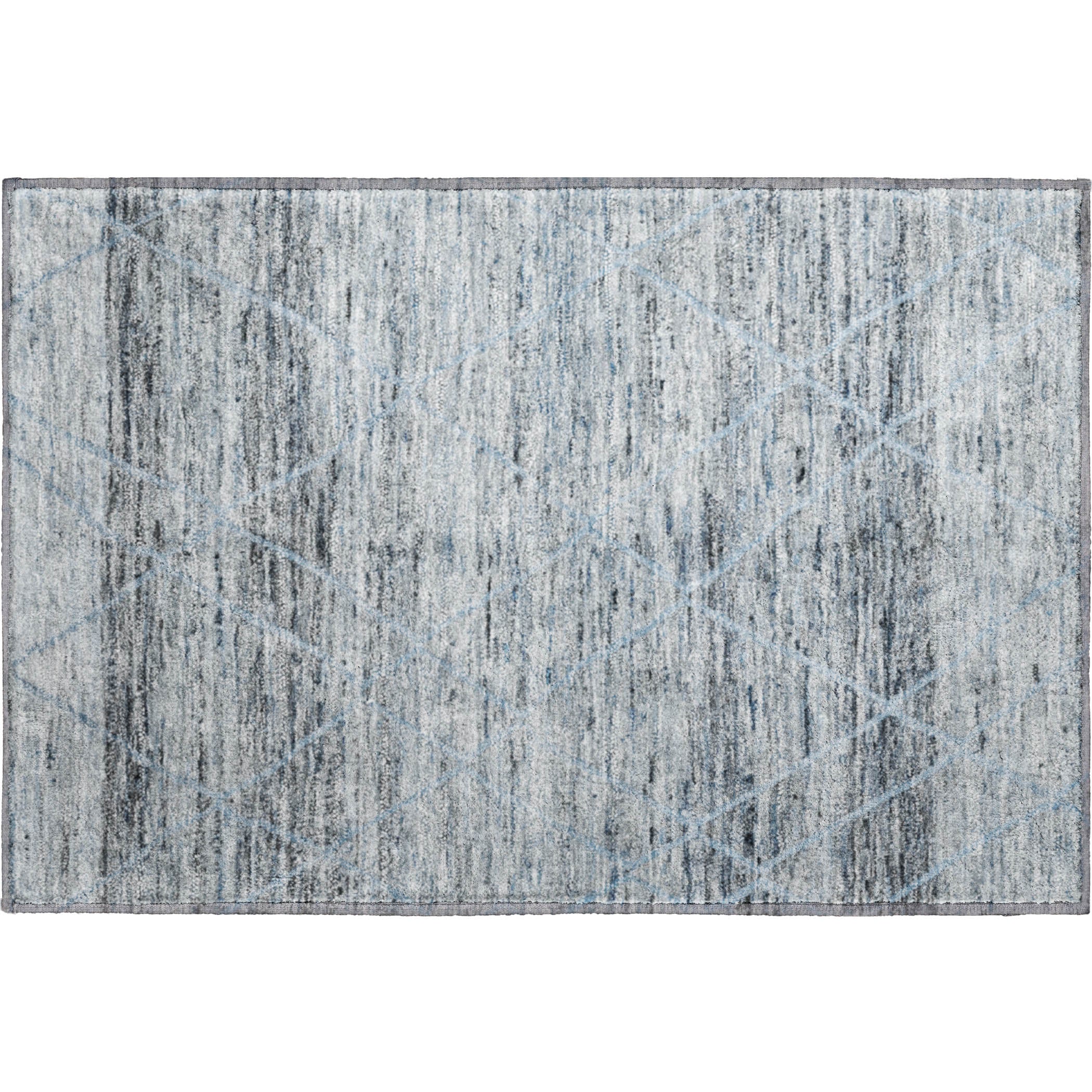 Nairobi Machine Washable Transitional Blue Rug 1'8" x 2'6" #shape_Rectangle