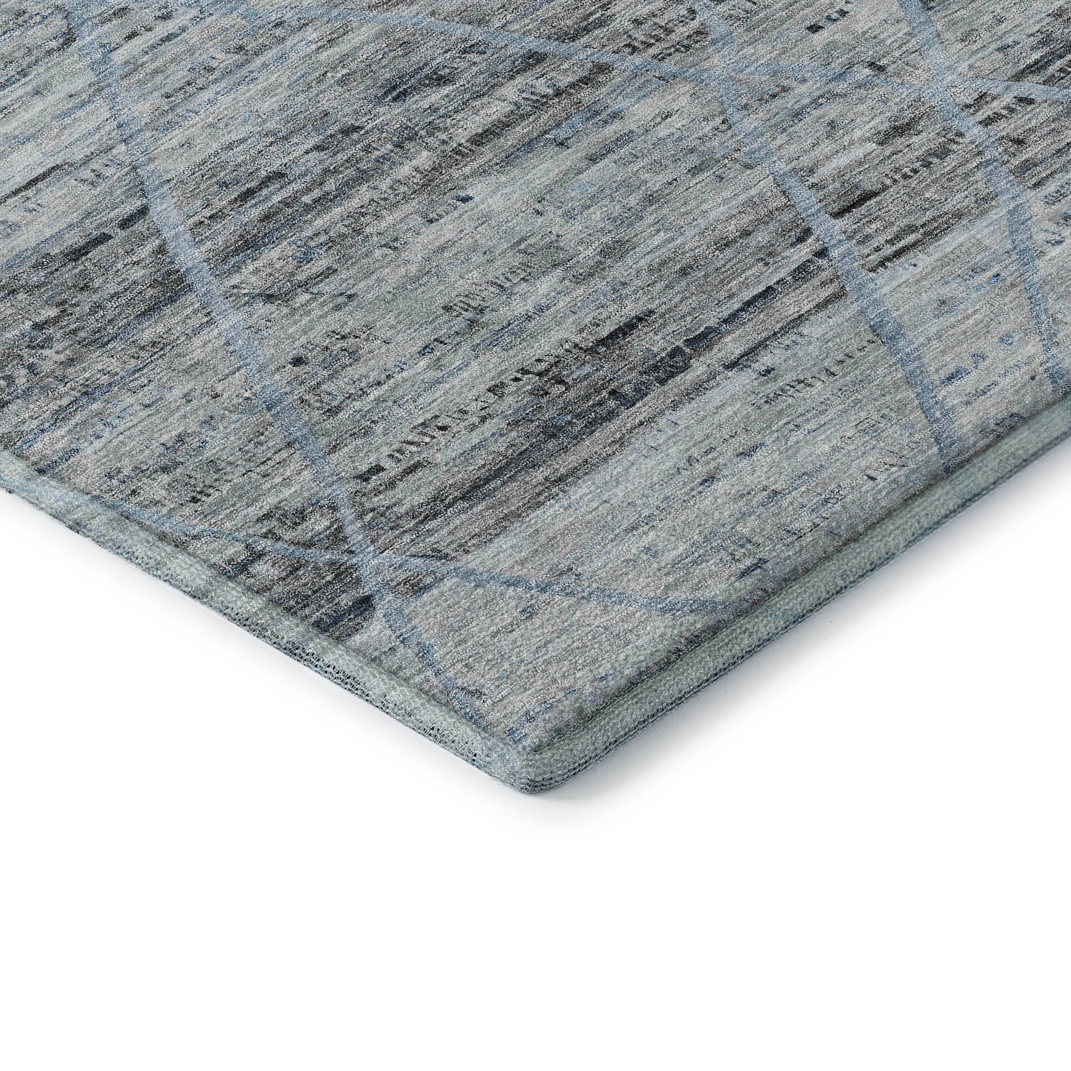 Nairobi Machine Washable Transitional Blue Rug 1'8" x 2'6" #shape_Rectangle