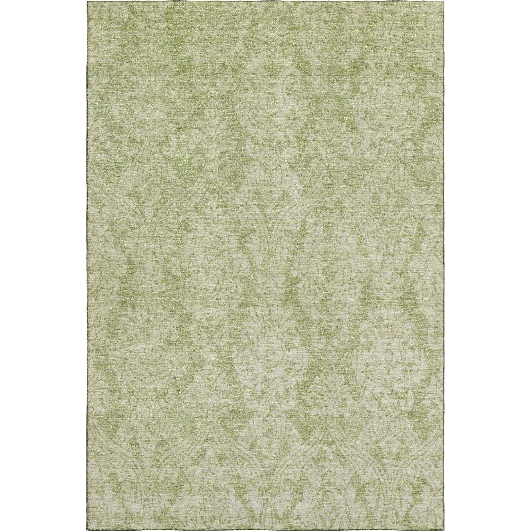 Split Machine Washable Transitional Aloe Green Rug 2'6" x 3'10" #shape_Rectangle