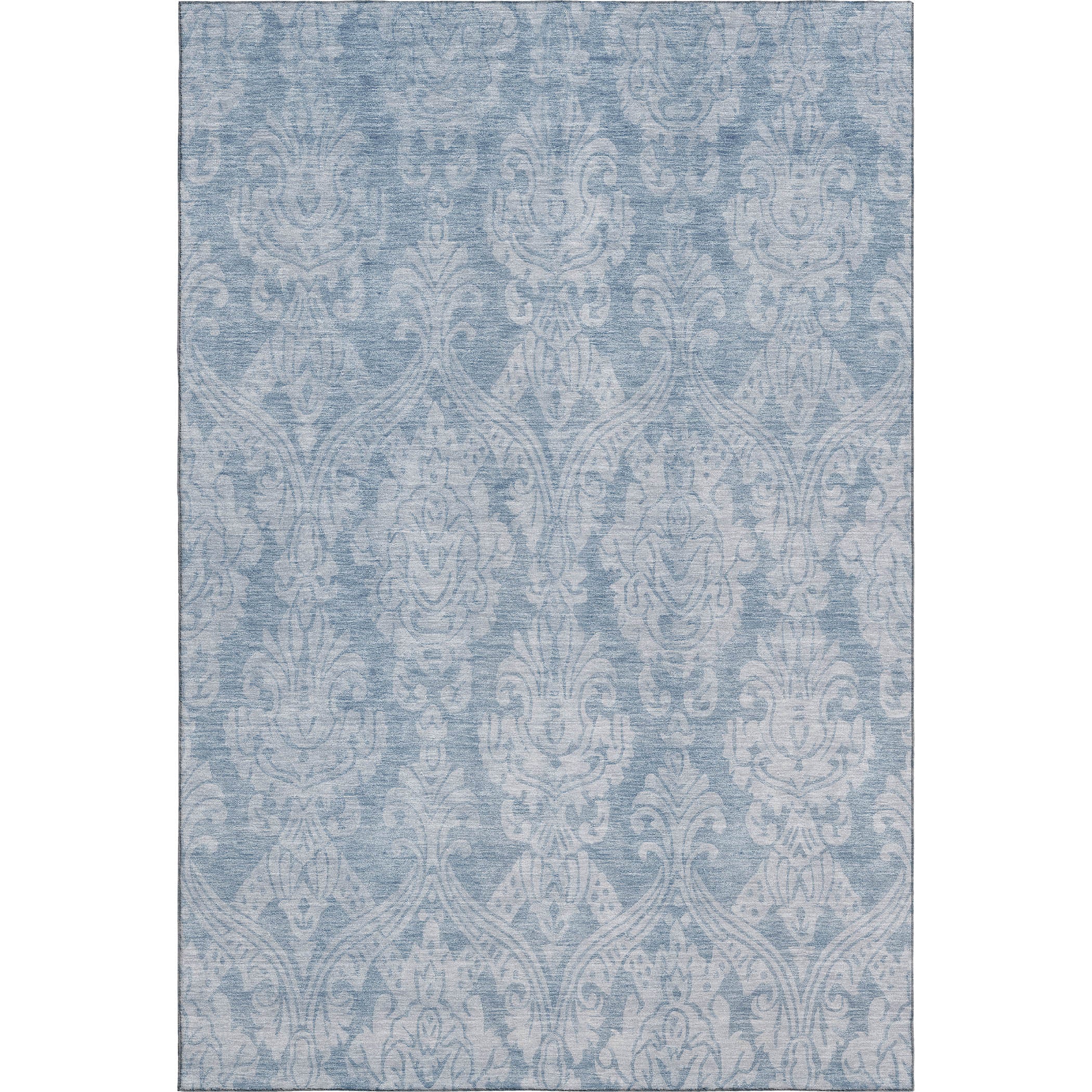 Split Machine Washable Transitional Blue Rug 2'6" x 3'10" #shape_Rectangle
