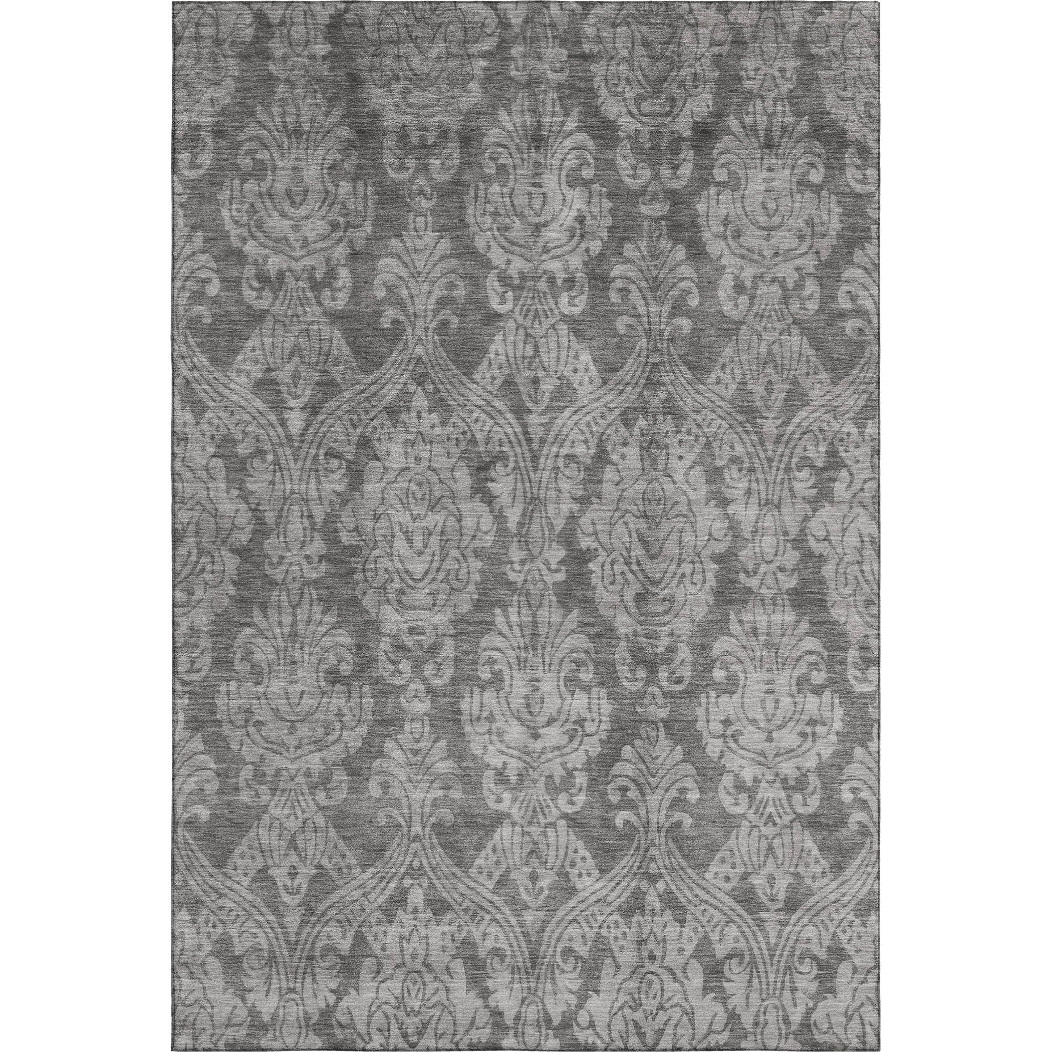 Split Machine Washable Transitional Gray Rug 2'6" x 3'10" #shape_Rectangle