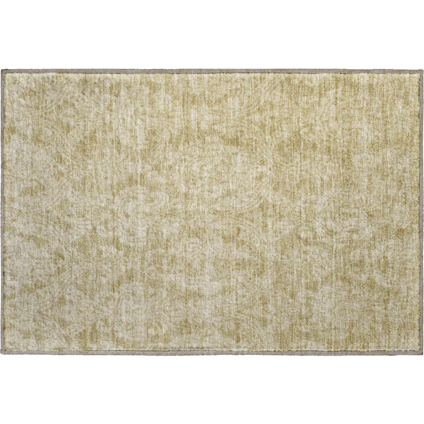 Split Machine Washable Transitional Tan Brown Rug 1'8" x 2'6"