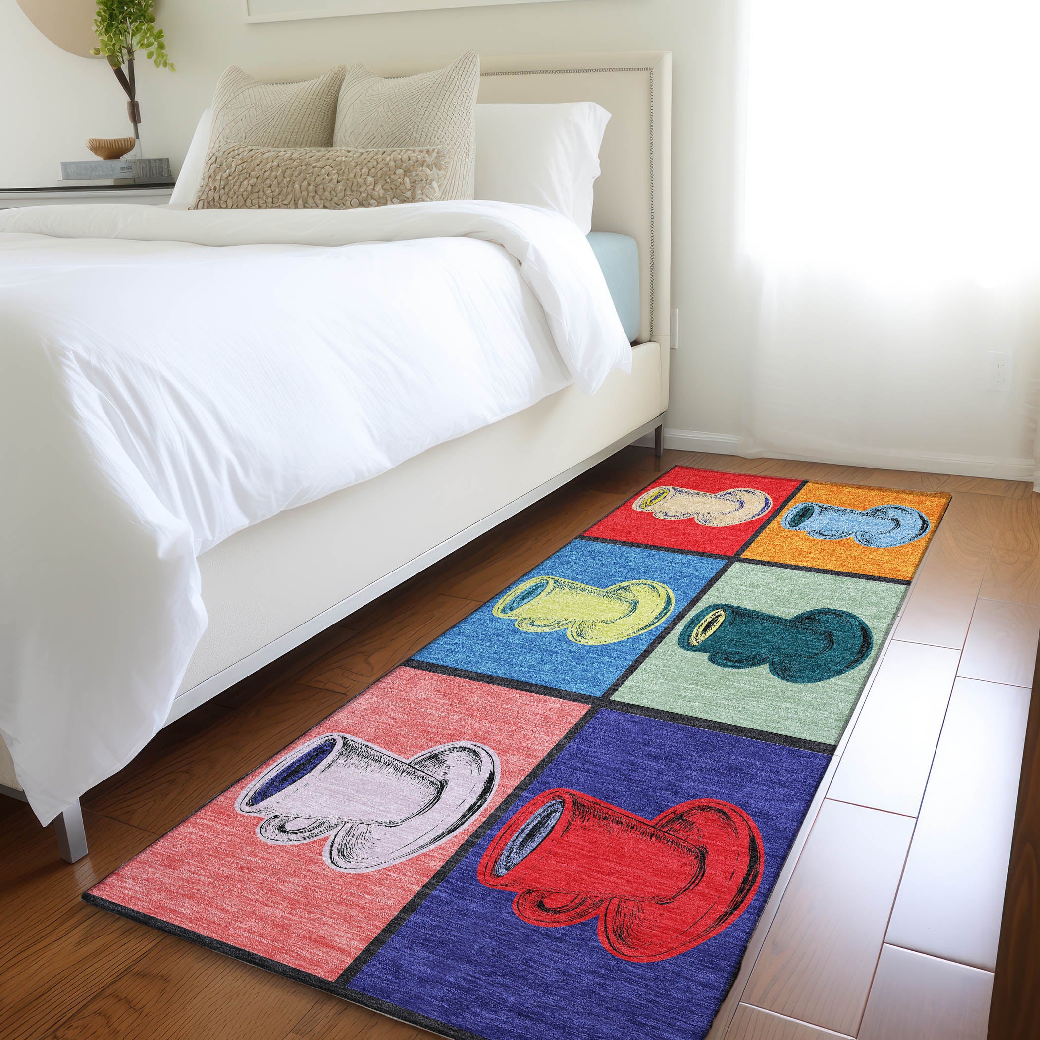 Kotor Machine Washable Kitchen Kaleidoscope Multi Rug 2'3" x 7'6" #shape_Runner