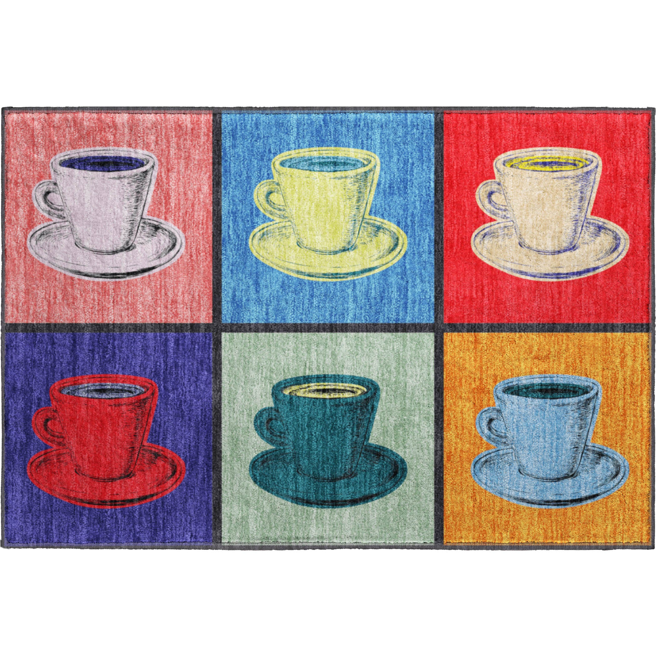 Kotor Machine Washable Kitchen Kaleidoscope Multi Rug 1'8" x 2'6" #shape_Rectangle