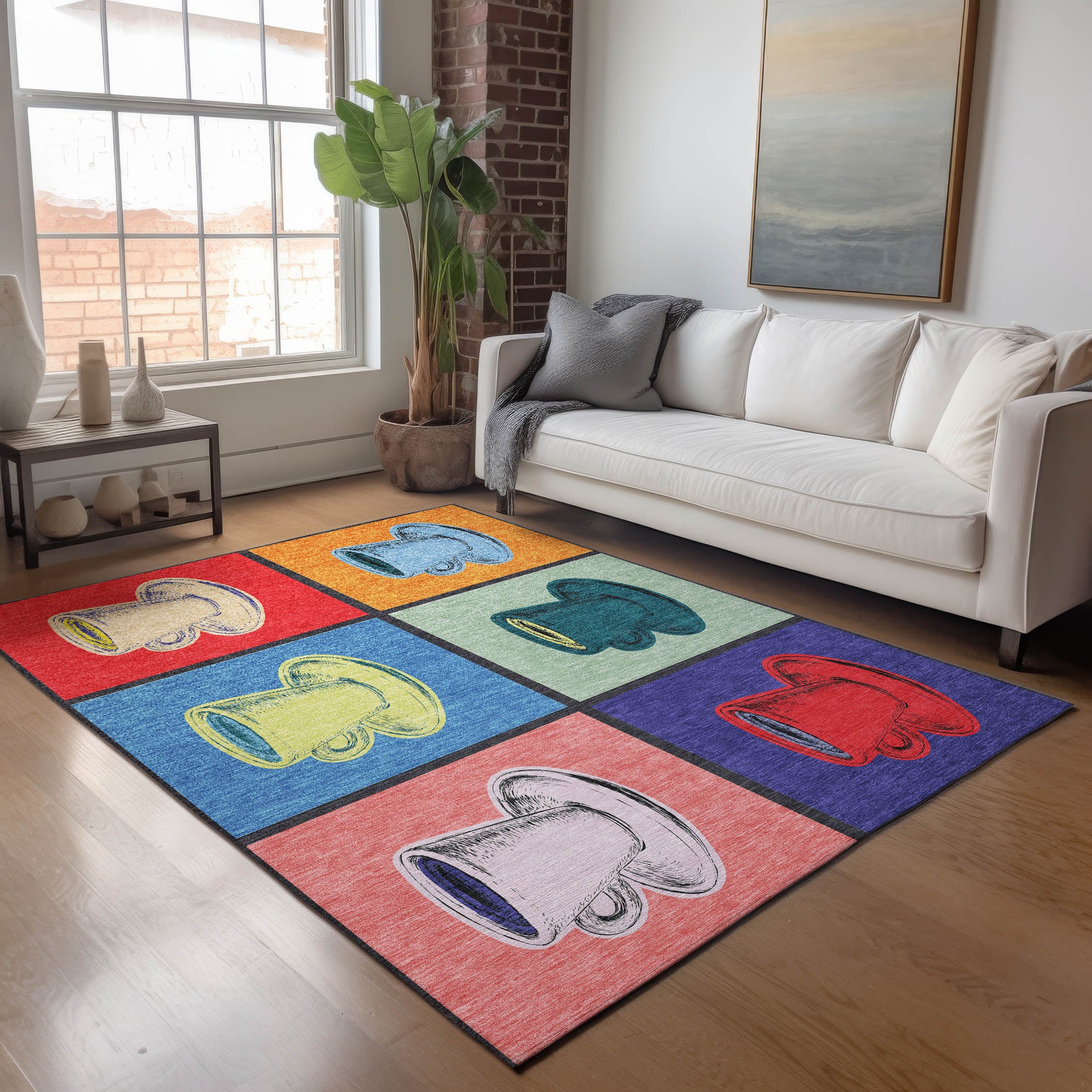 Kotor Machine Washable Kitchen Kaleidoscope Multi Rug 2'6" x 3'10" #shape_Rectangle