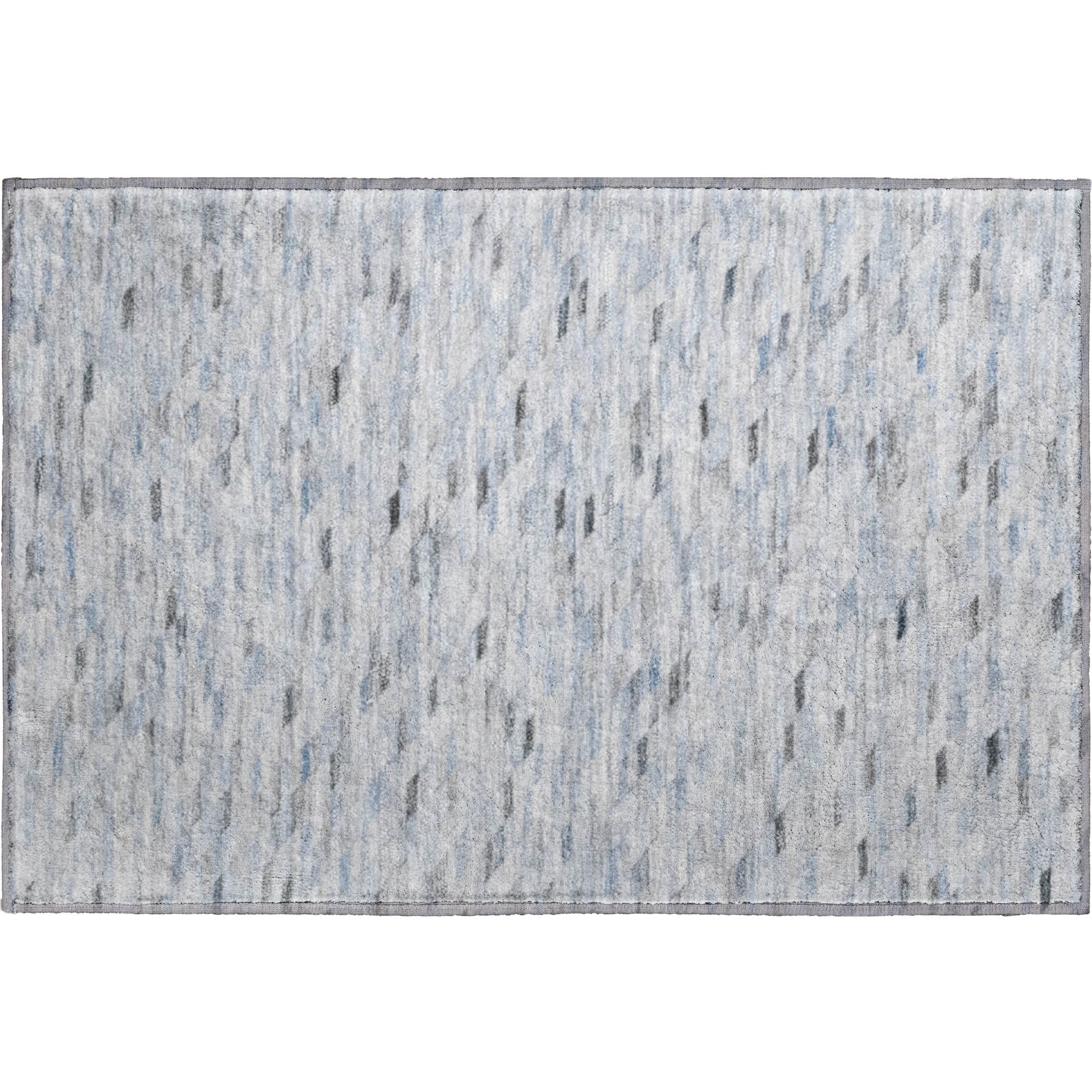 Bangkok Machine Washable Transitional Blue Rug 1'8" x 2'6" #shape_Rectangle