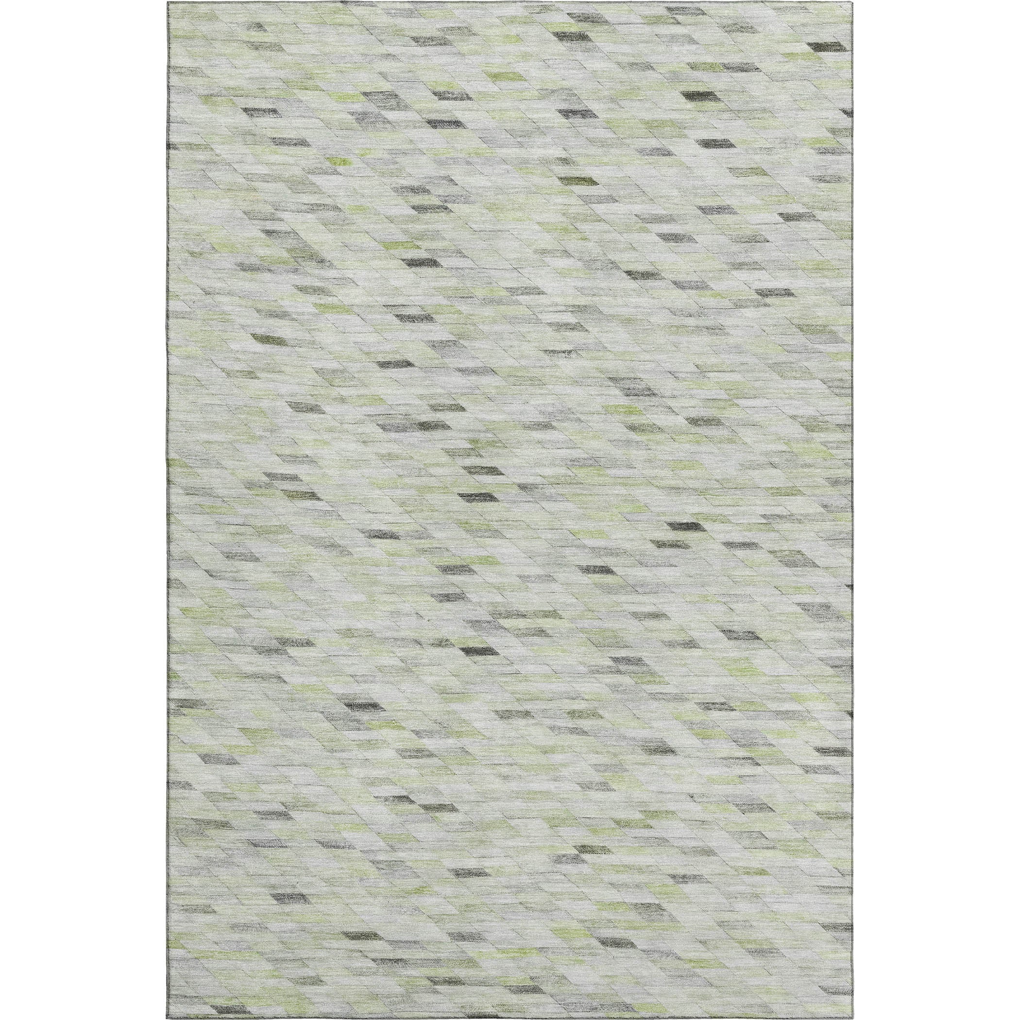 Bangkok Machine Washable Transitional Green Rug 2'6" x 3'10" #shape_Rectangle