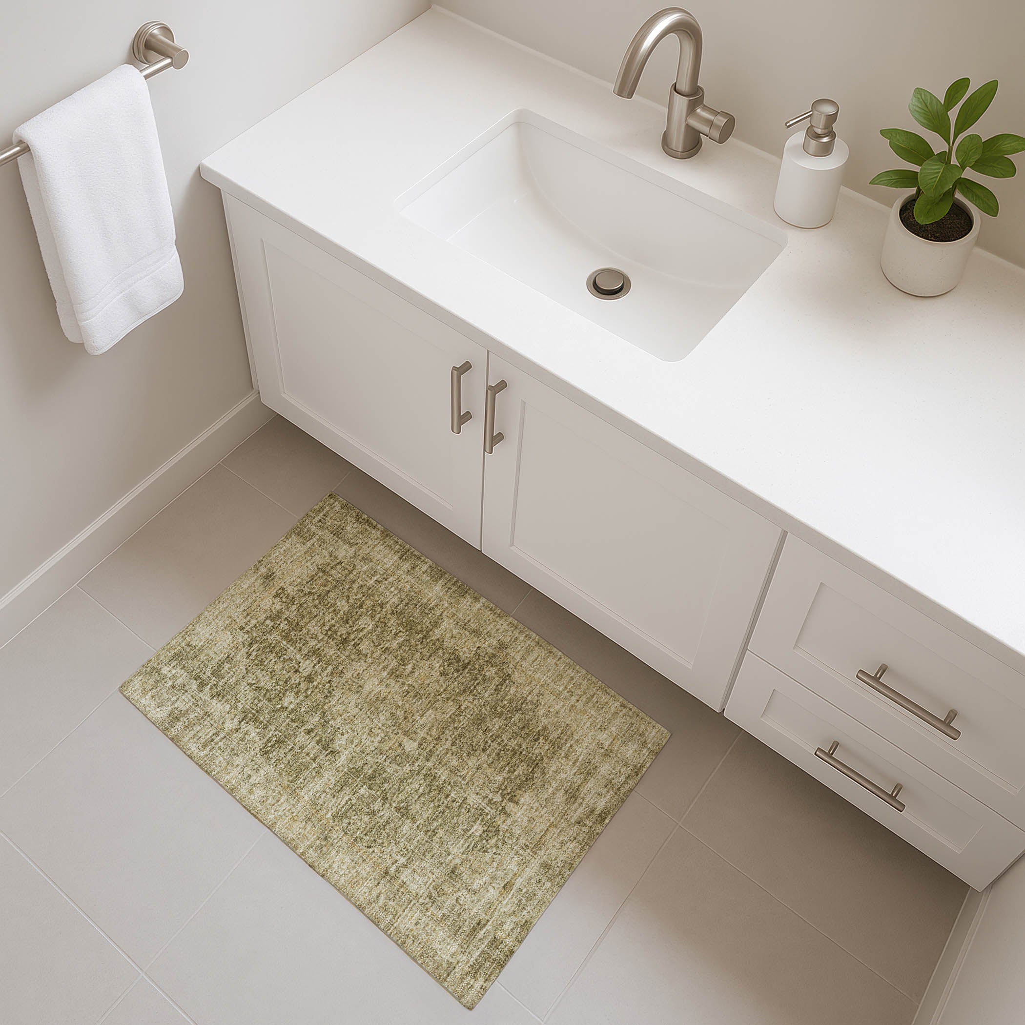 Bogota Machine Washable Traditional Brown Rug 1'8" x 2'6" #shape_Rectangle
