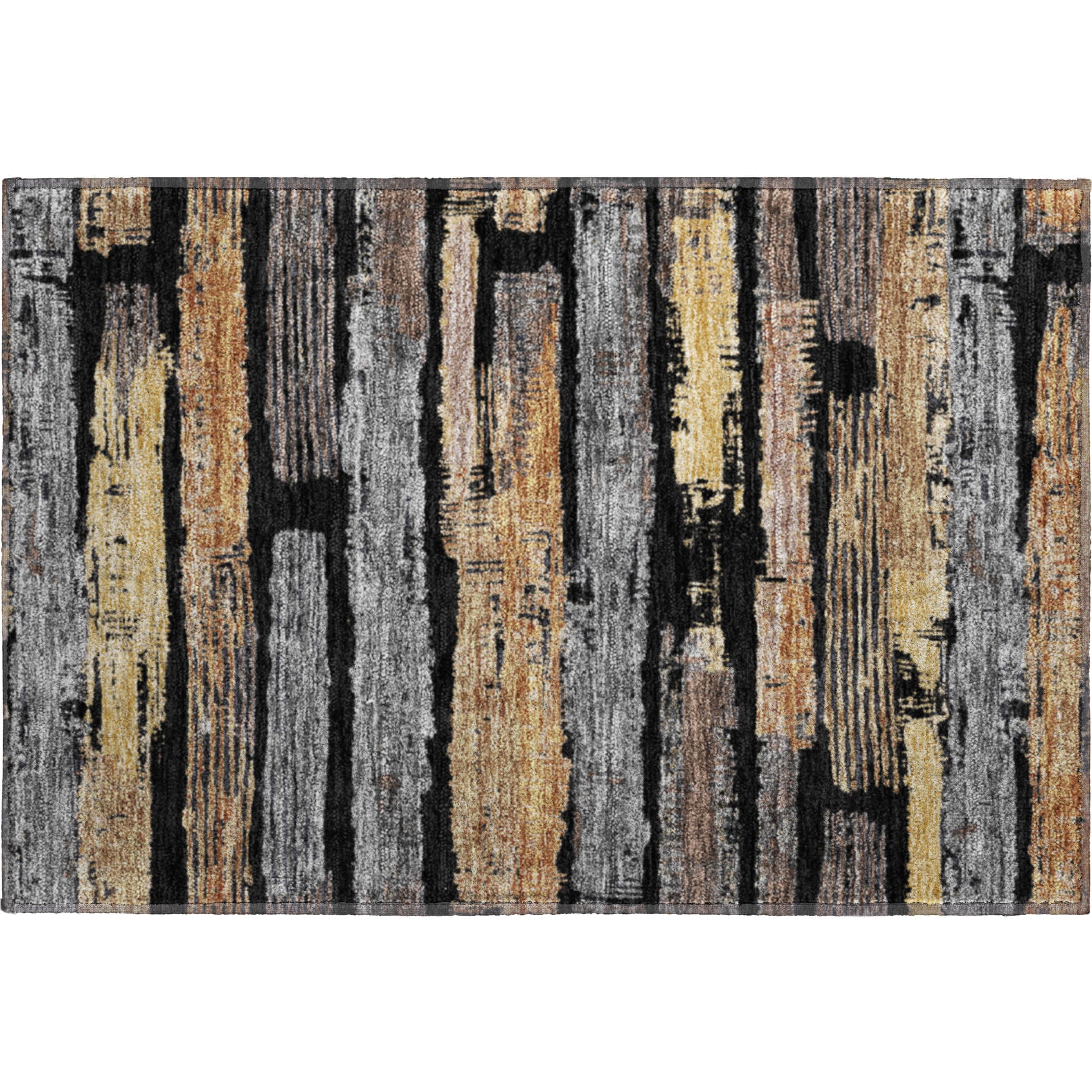 Chiang Mai Machine Washable Transitional Black Rug 1'8" x 2'6" #shape_Rectangle