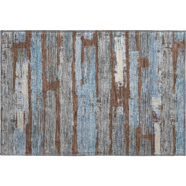 Chiang Mai Machine Washable Transitional Chocolate Brown Rug 1'8" x 2'6"