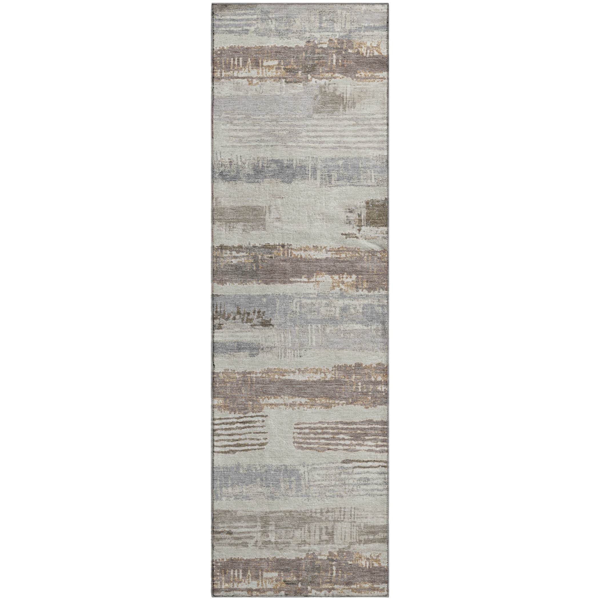Chiang Mai Machine Washable Transitional Linen Ivory Rug 2'3" x 7'6" #shape_Runner