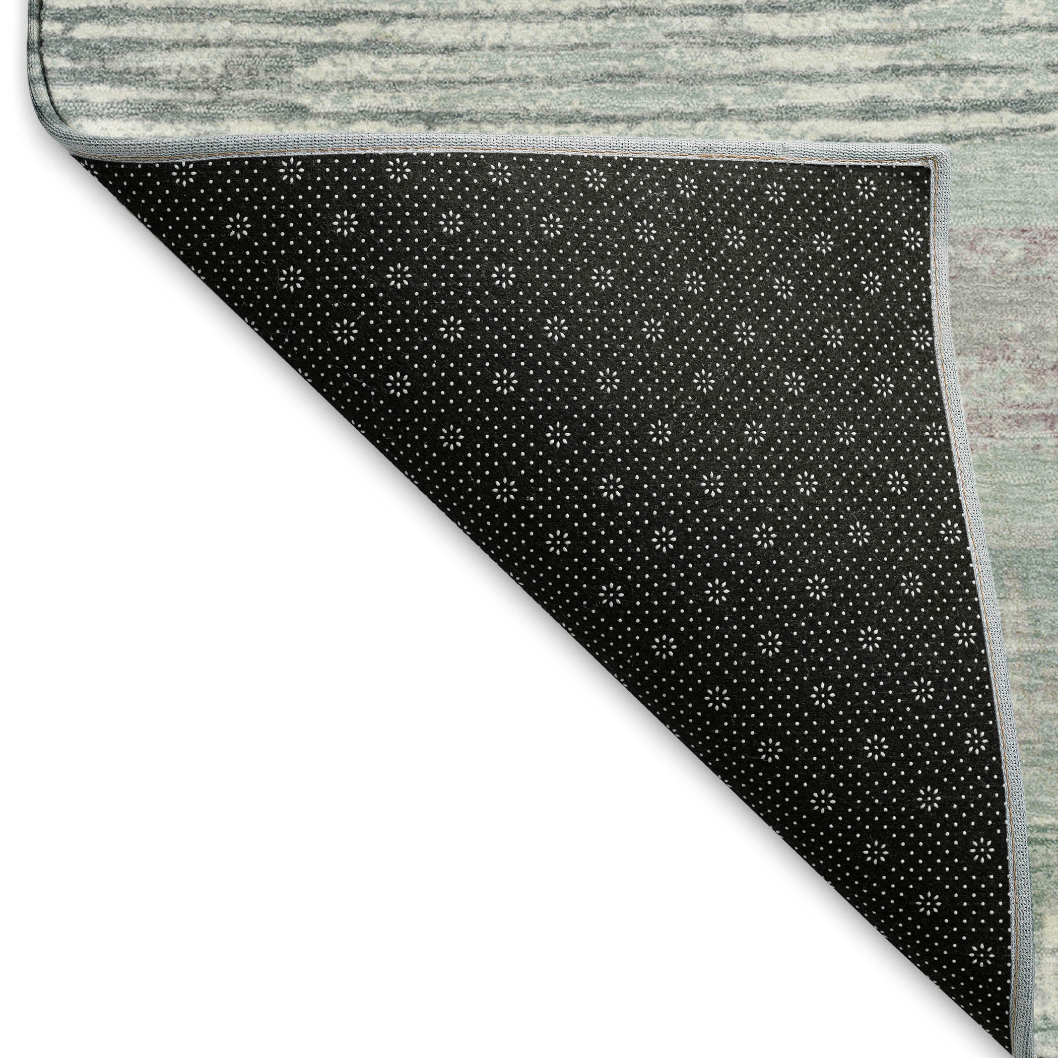 Chiang Mai Machine Washable Transitional Seafoam Blue Rug 1'8" x 2'6" #shape_Rectangle