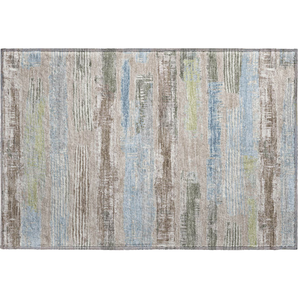 Chiang Mai Machine Washable Transitional Taupe Brown Rug 1'8" x 2'6"