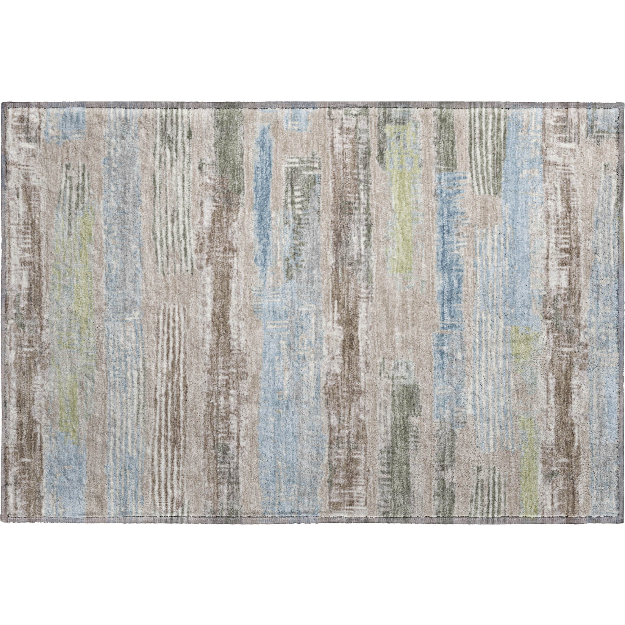 Chiang Mai Machine Washable Transitional Taupe Brown Rug 1'8" x 2'6" #shape_Rectangle
